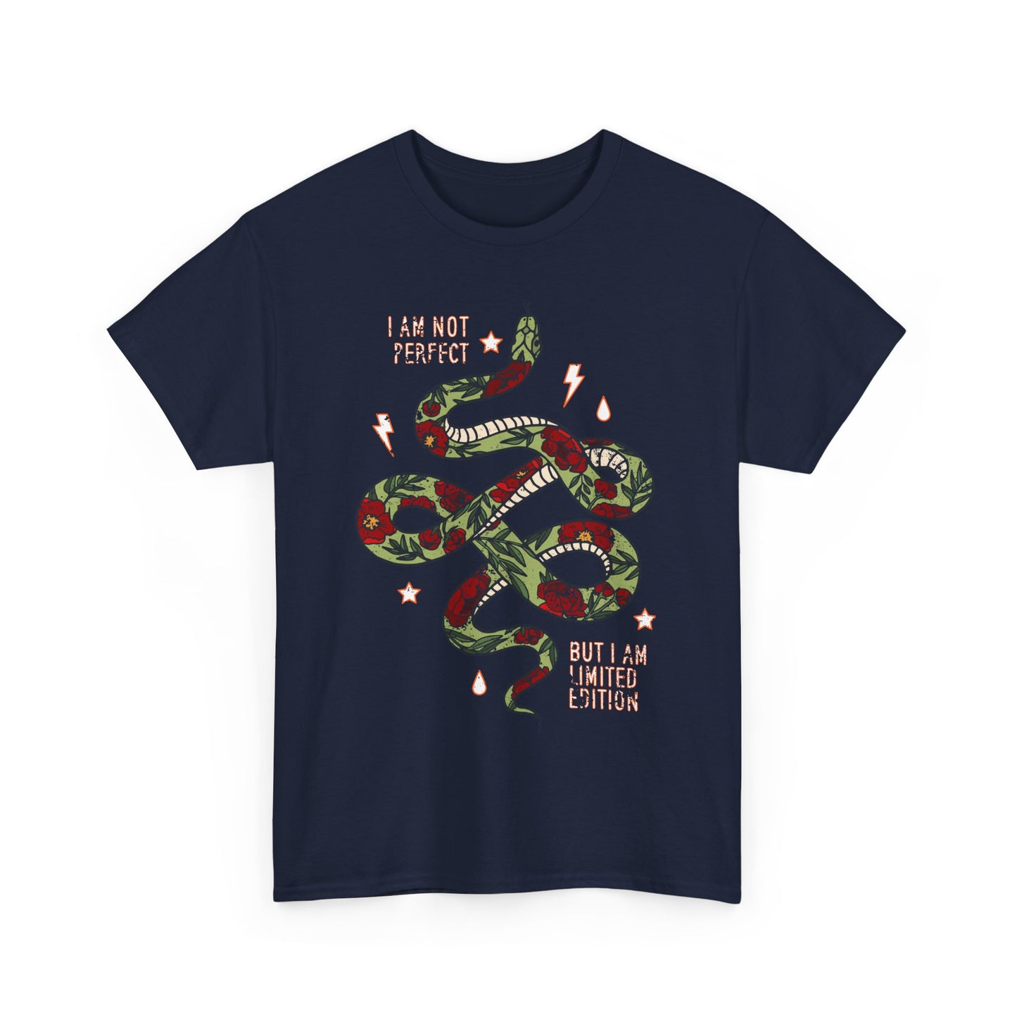 Trendy Unisex Tee, I Am Not Perfect Snake Design Shirt, Casual Wear, Gift for Nature Lovers, Eco-Friendly Fashion