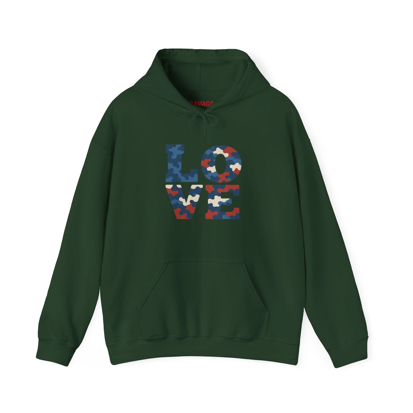 Unisex Hooded Sweatshirt with 'LOVE' Design - Cozy Gift for Friends, Valentine's Day, Casual Wear, Relaxation, Everyday Use
