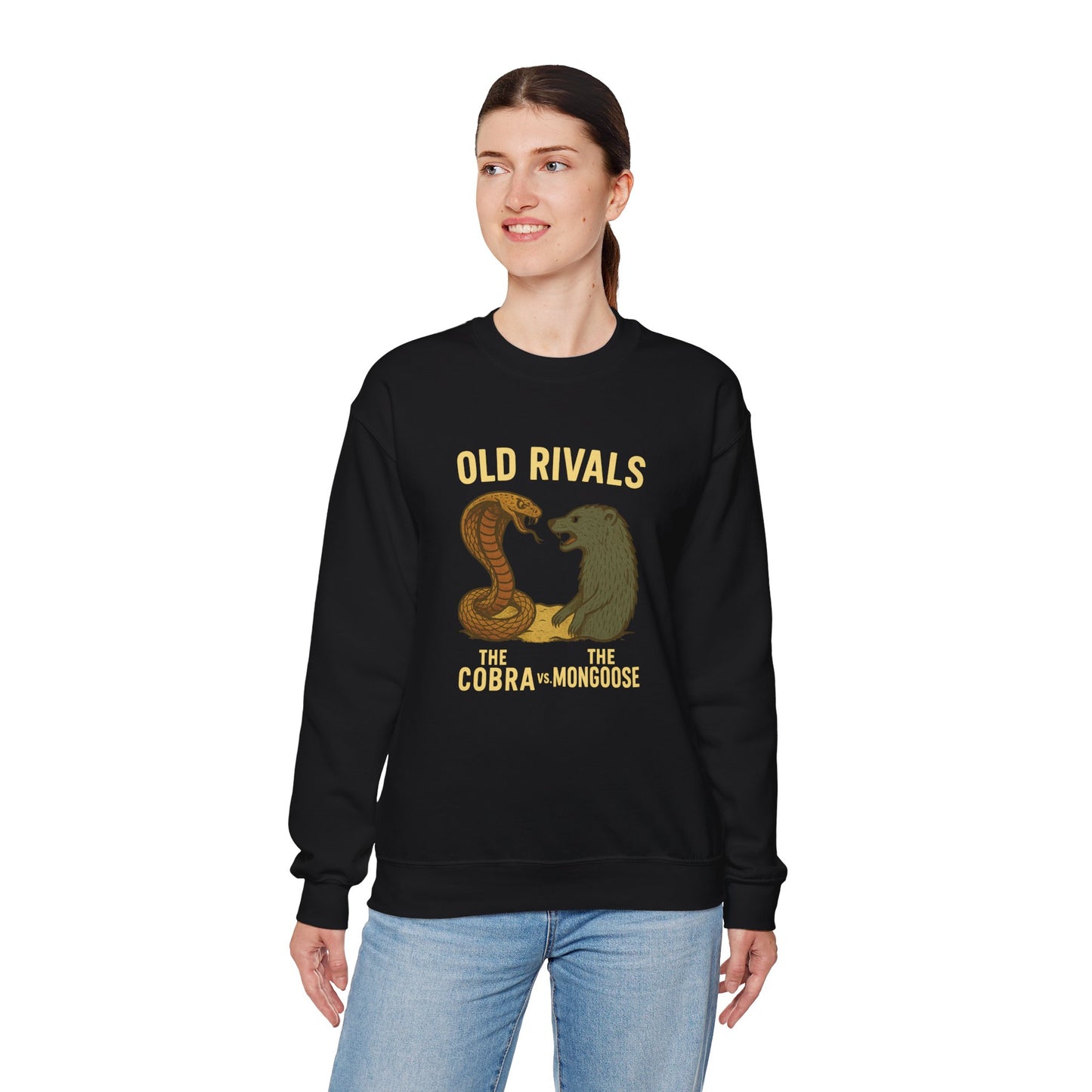 Combat Crewneck Sweatshirt | Old Rivals Cobra vs Mongoose Sweatshirt | Unisex Holiday Gift | Cozy Casual Wear | Perfect for Fans