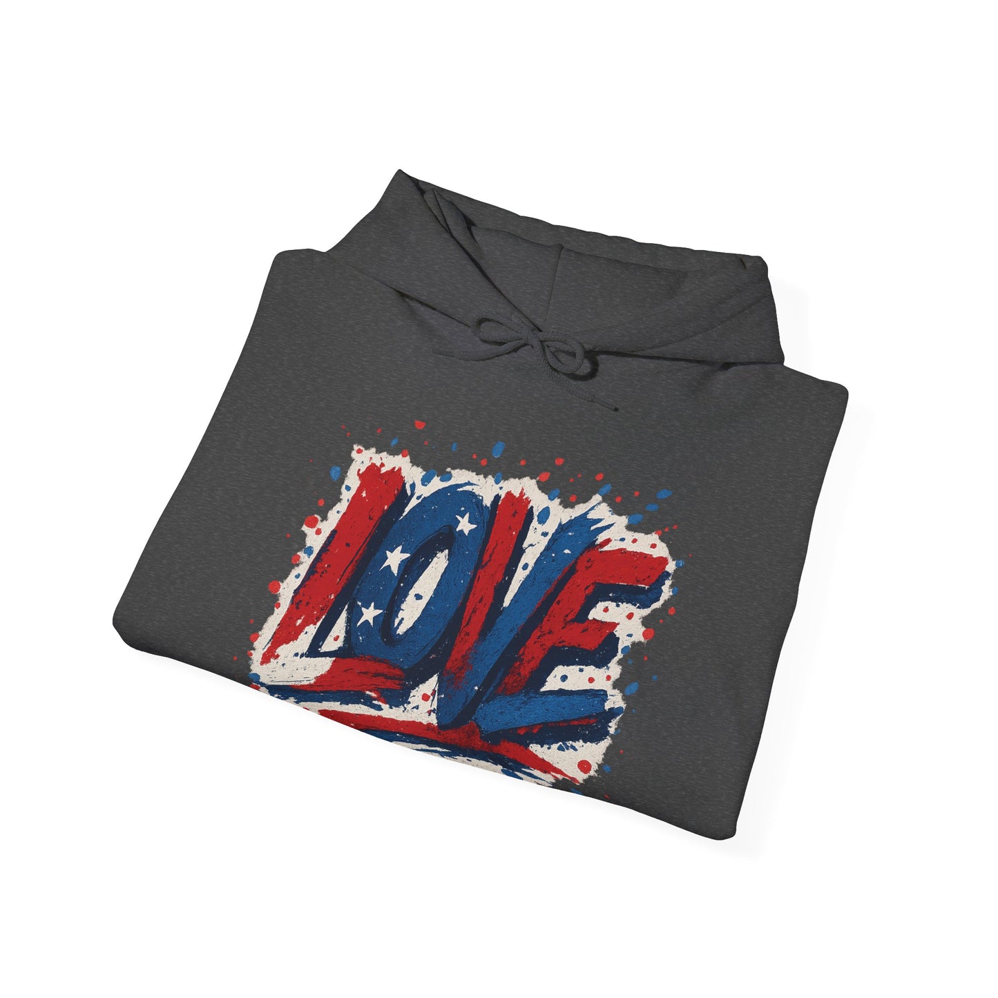 Unisex Hooded Sweatshirt with 'LOVE' Design - Cozy Gift for Friends, Valentine's Day, Casual Wear, Relaxation, Everyday Use