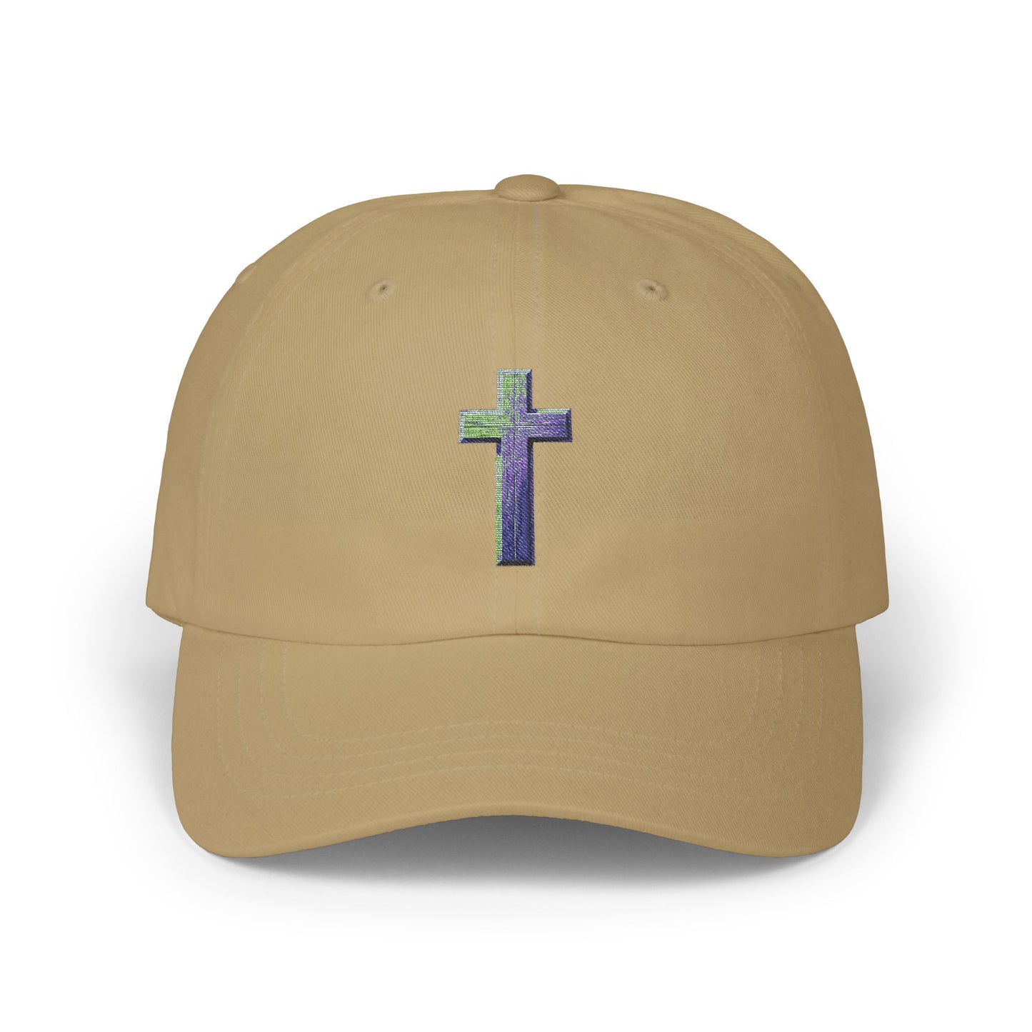 Classic Cap with Colorful Cross Design - Faith-Based Hat, Gift for Dads, Casual Wear, Stylish Accessory