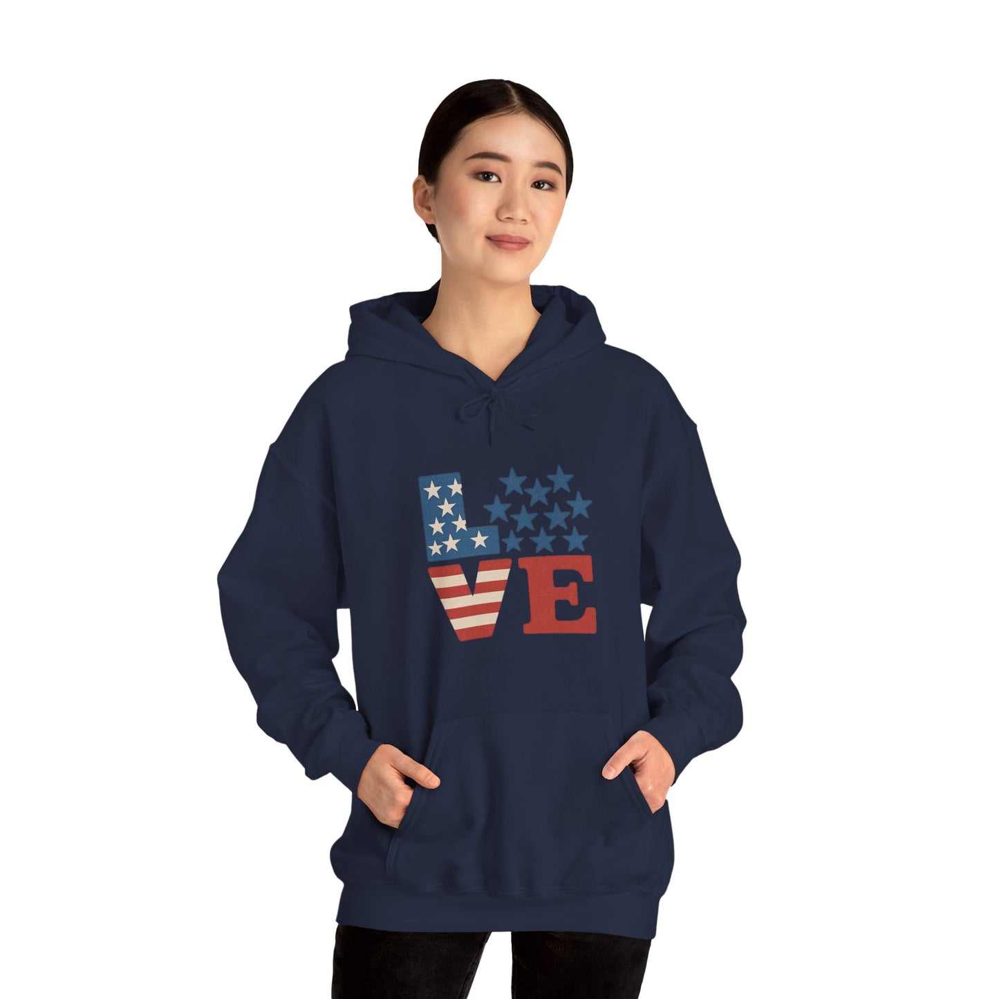 Unisex Hooded Sweatshirt with 'LOVE' Design - Cozy Gift for Friends, Valentine's Day, Casual Wear, Relaxation, Everyday Use