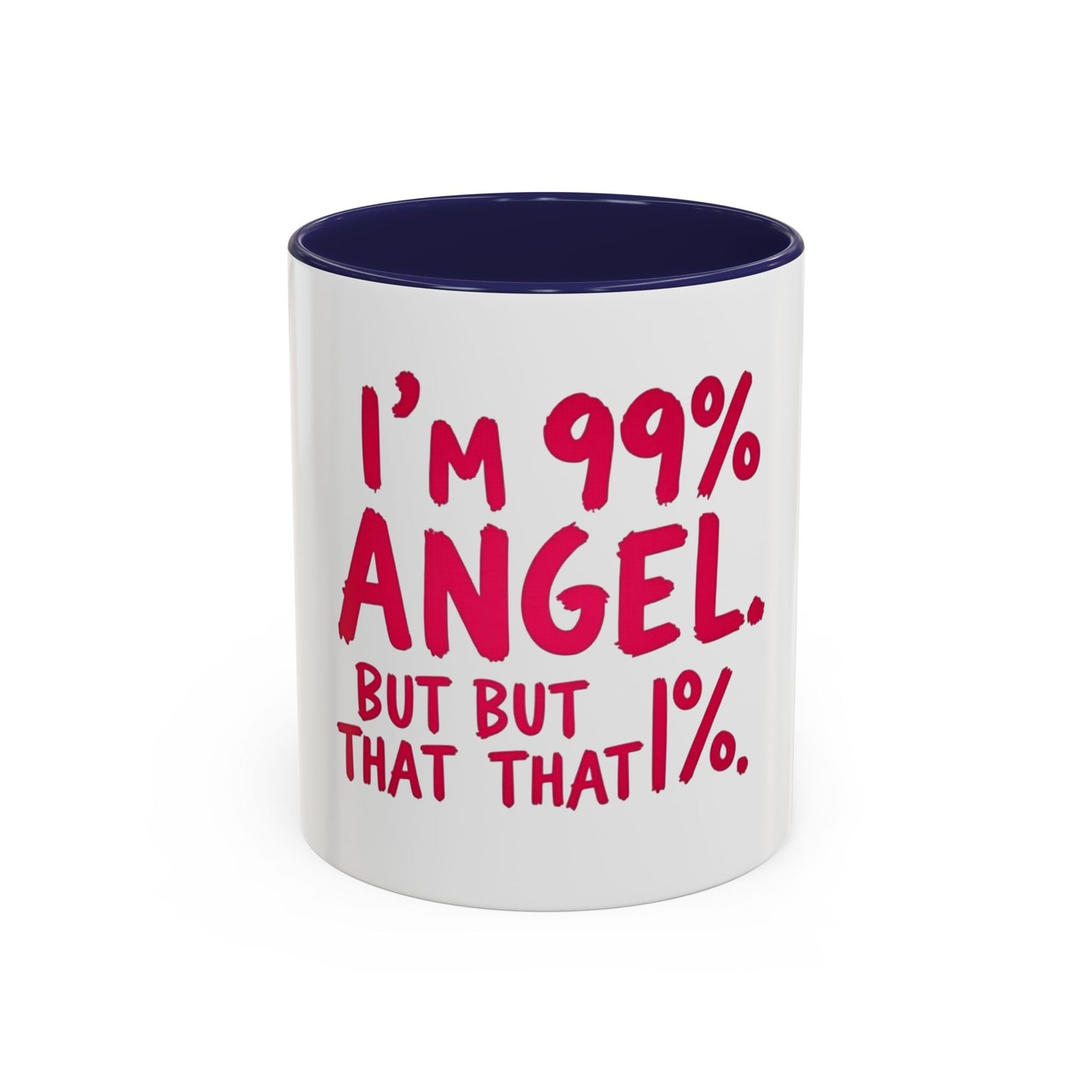 Humorous Accent Coffee Mug - Perfect Gift for Friends, Playful Coffee Lovers, Angel-Themed Decor, Birthday Present, Funny Quote Mugs