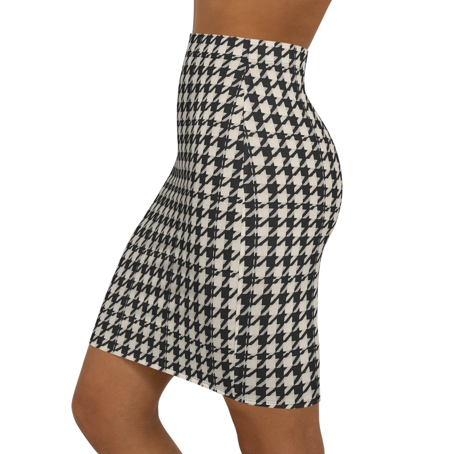 Chic Houndstooth Pencil Skirt for Women, Elegant Workwear, Party Outfit, Vintage Inspired, Stylish Everyday Look