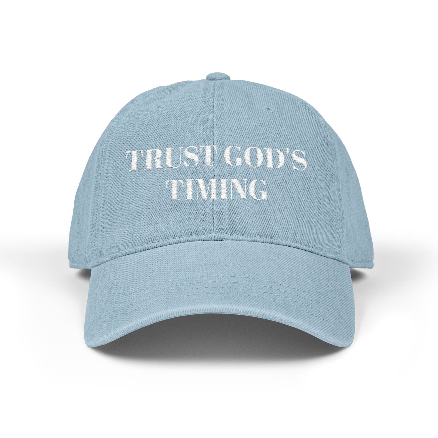 Trust God's Timing Denim Hat (Embroidery)