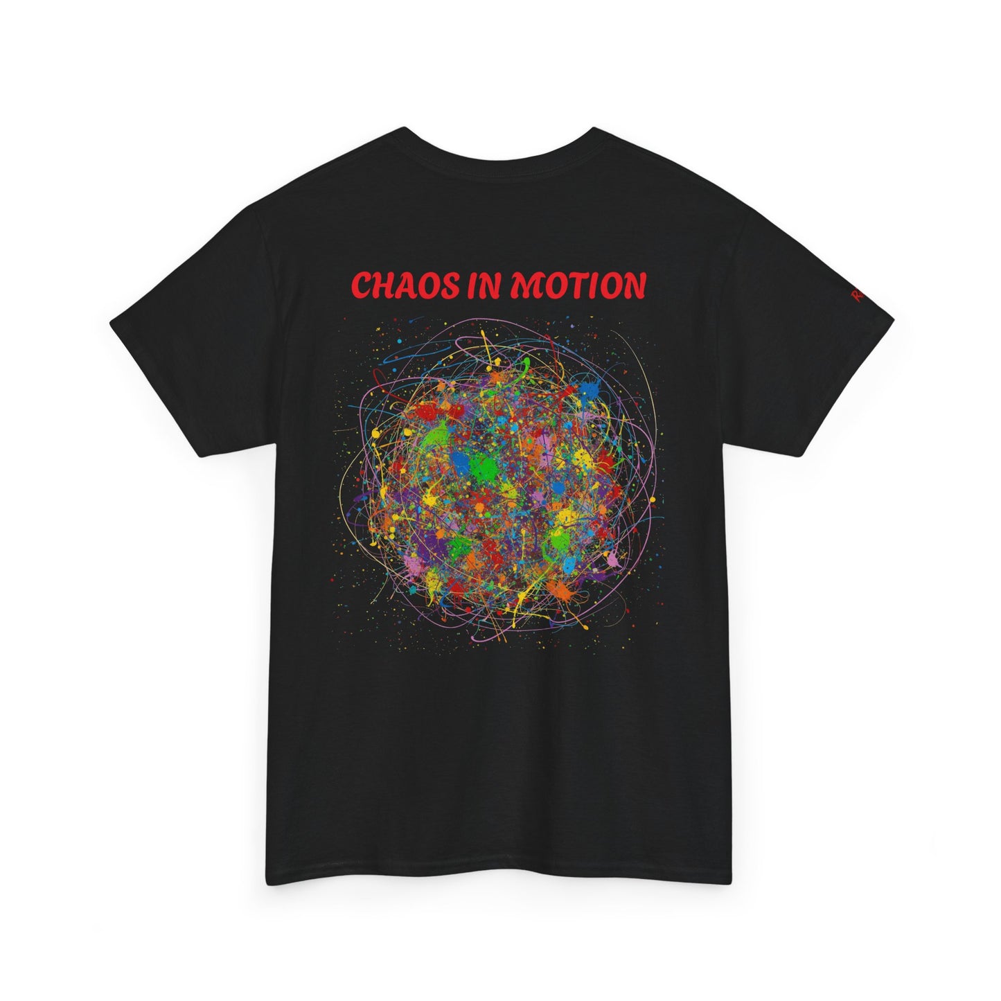 Dynamic Chaos Graphic Tee - Unisex Heavy Cotton T-Shirt, Casual Style