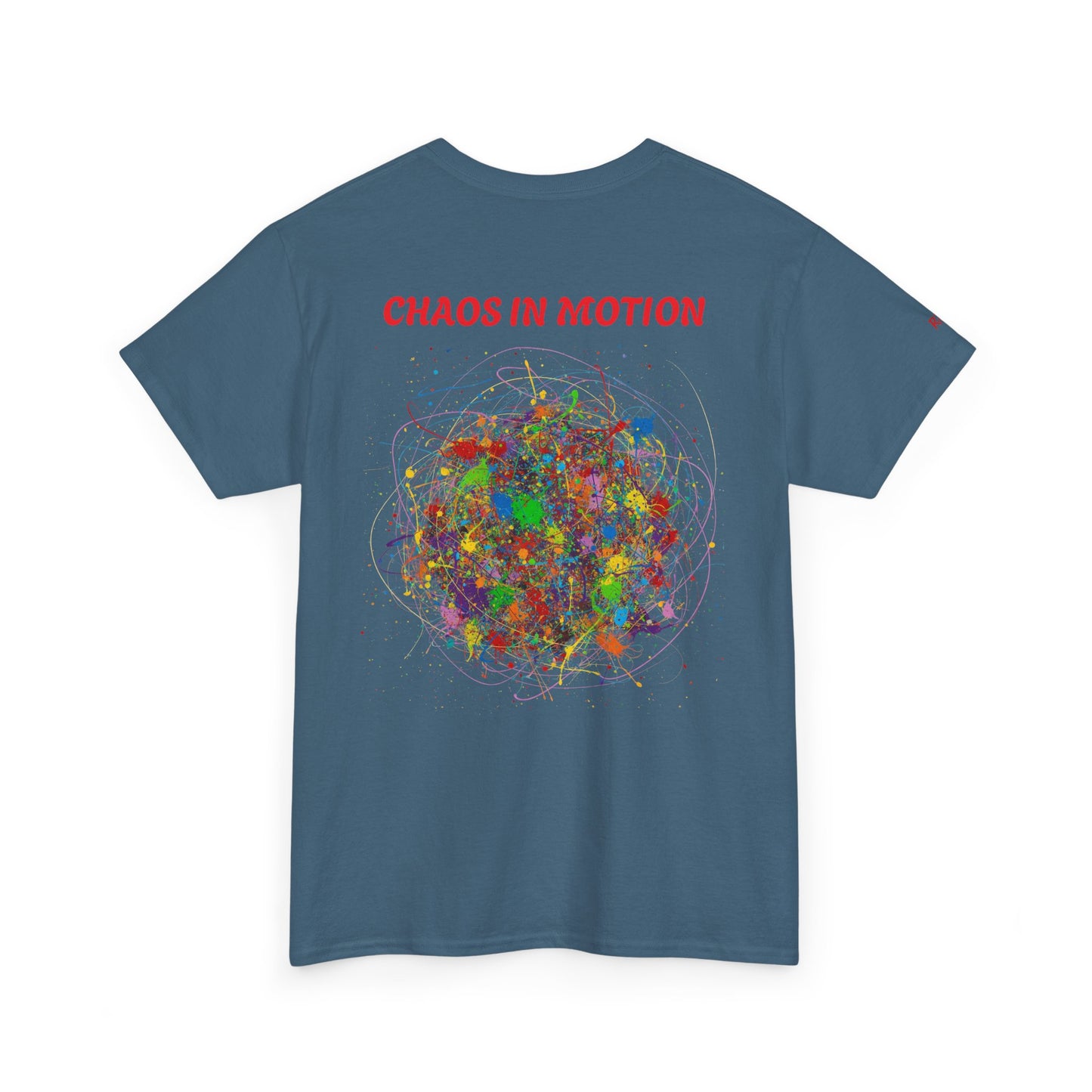 Dynamic Chaos Graphic Tee - Unisex Heavy Cotton T-Shirt, Casual Style