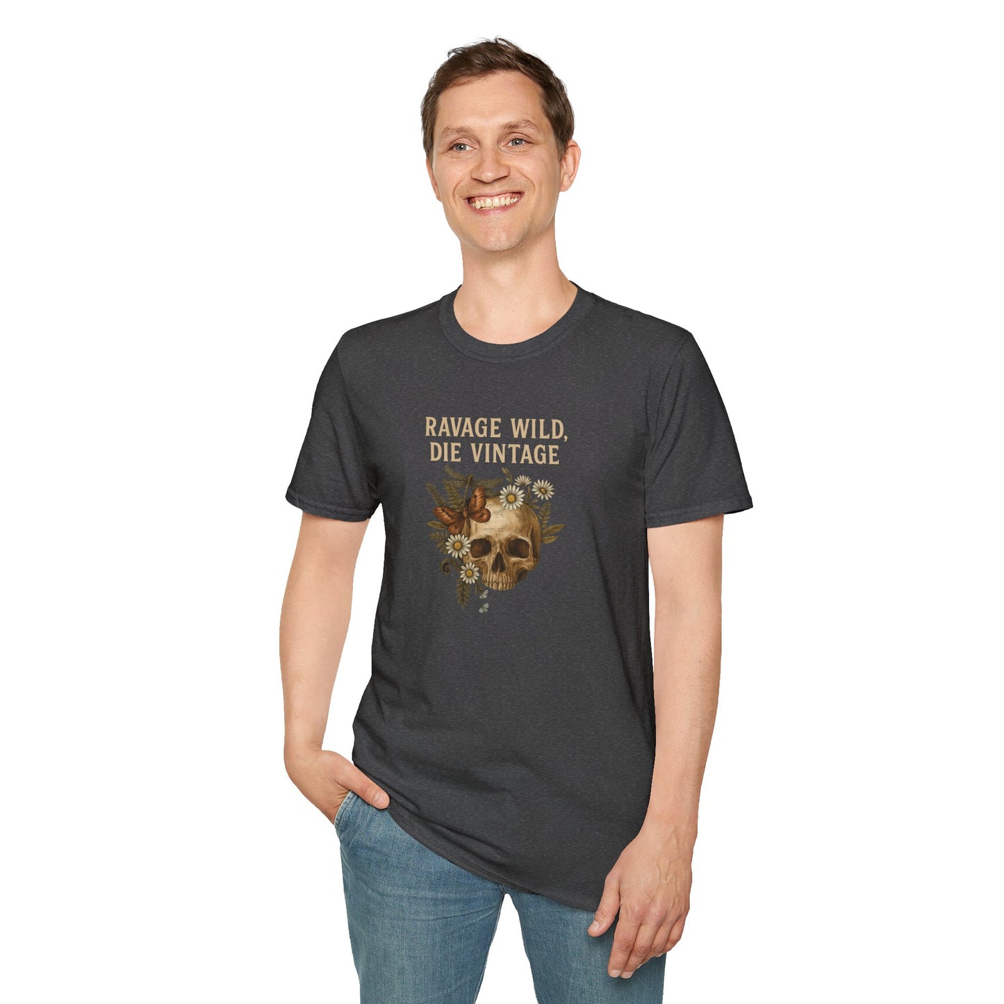 RAVAGE "Wild Die Vintage" Graphic Unisex T-Shirts-Cozy Street Wear