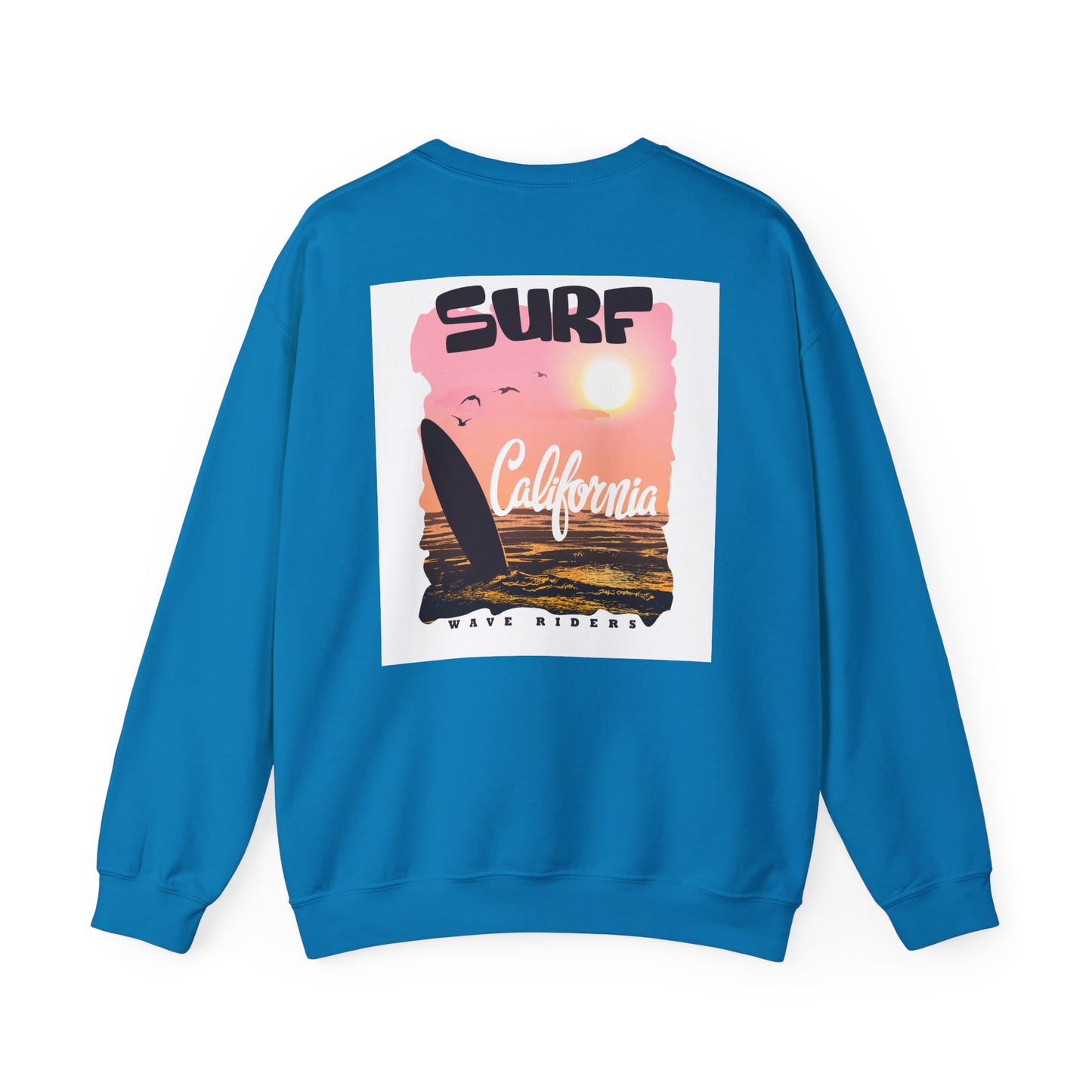 Surf Life Unisex Crewneck Sweatshirt | Beach Vibes, California Style, Perfect for Surfers