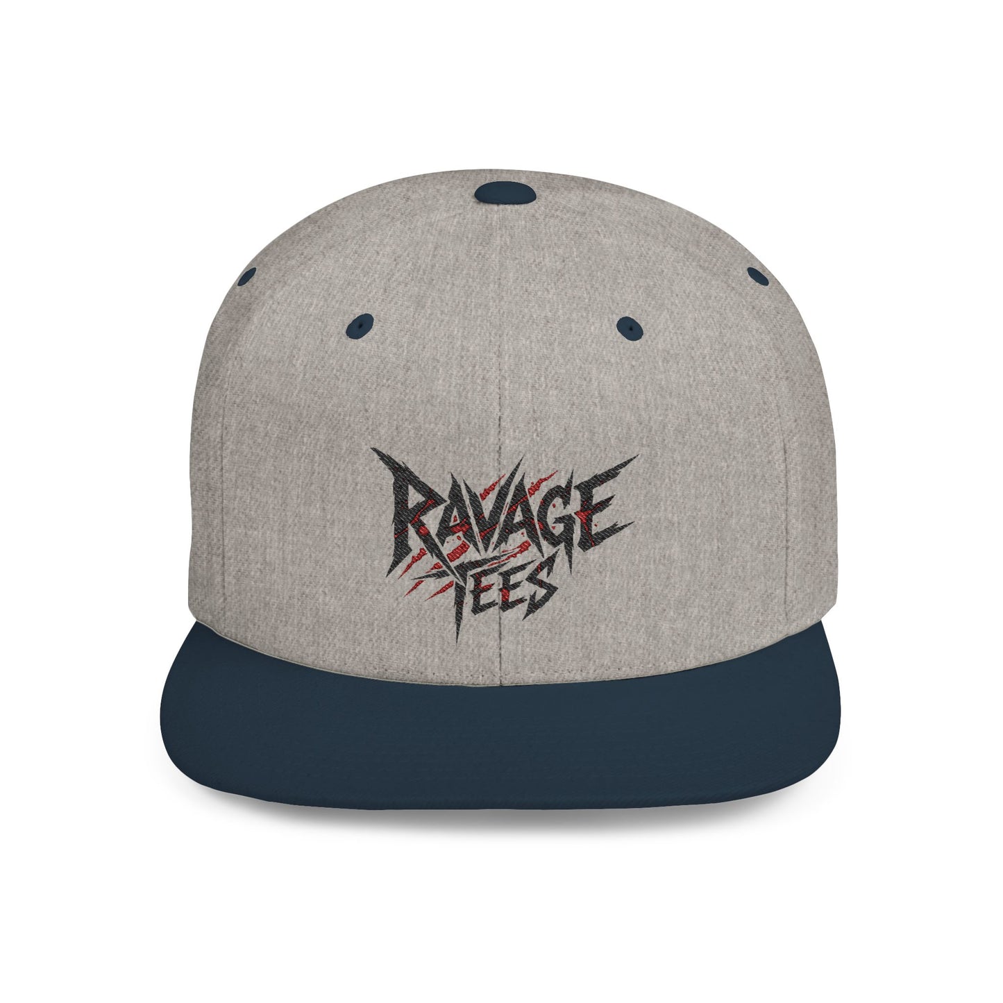 Ravage Tees Edgy Graphic Snapback Cap, Streetwear Hat, Trendy Flat Bill, Casual Outfit Accessory, Unique Gift for Music Lovers