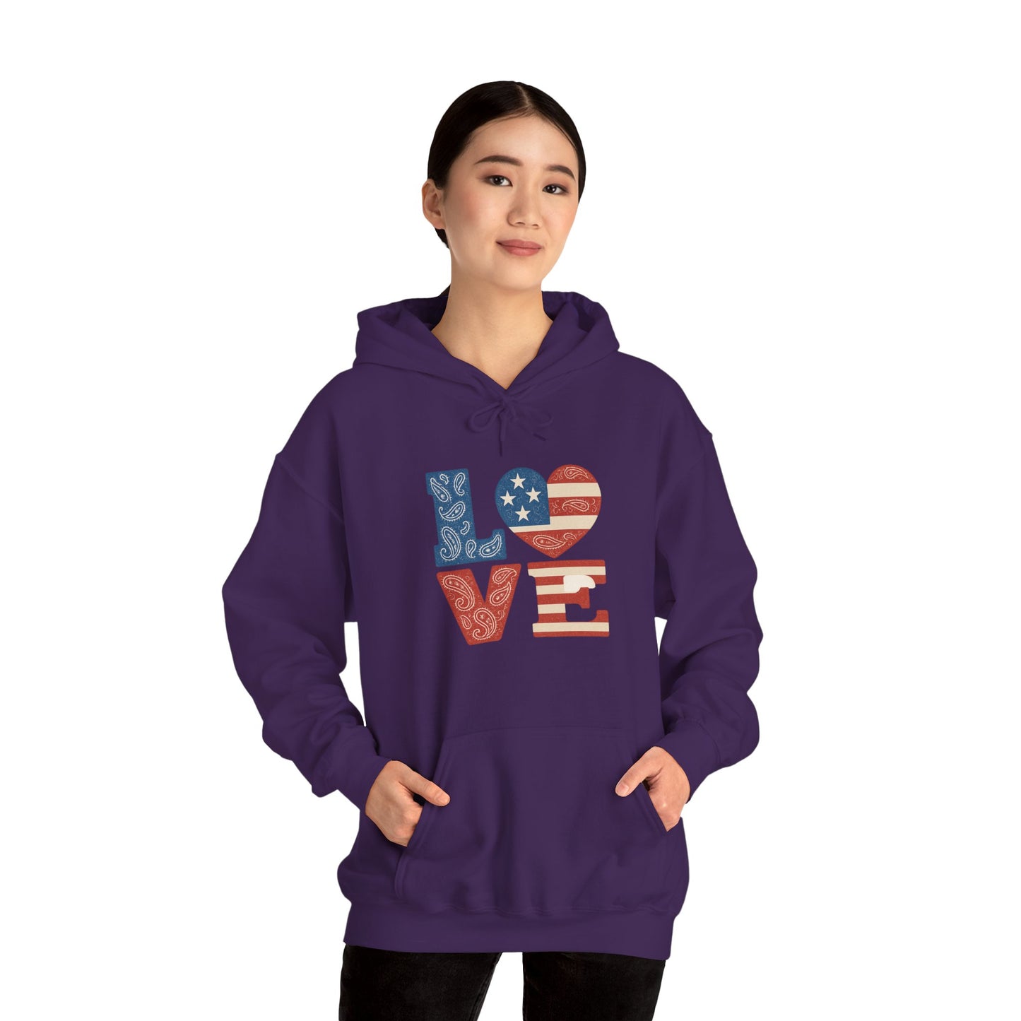 Unisex Hooded Sweatshirt with 'LOVE' Design - Cozy Gift for Friends, Valentine's Day, Casual Wear, Relaxation, Everyday Use