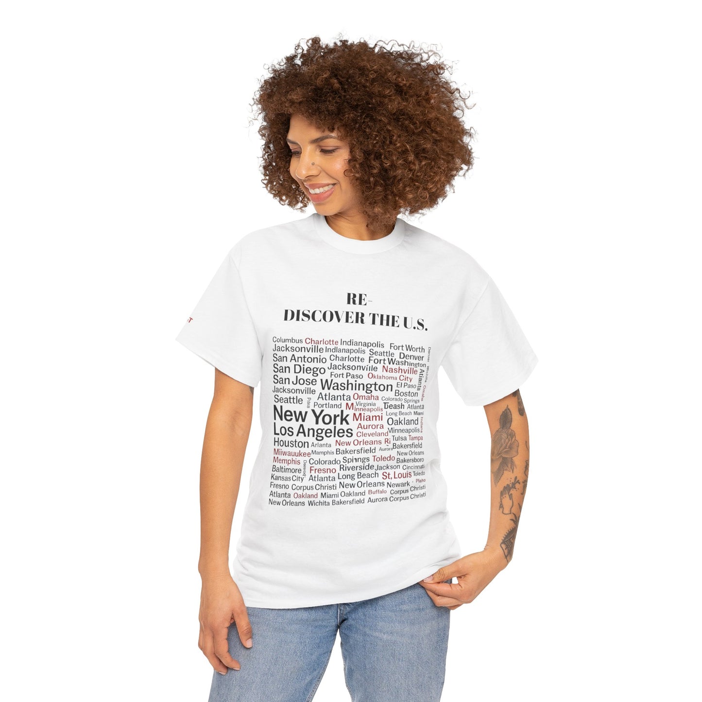 Re-Discover the U.S. Unisex Exploratory Travel T-Shirt, Adventure Tee, USA Discovery Shirt