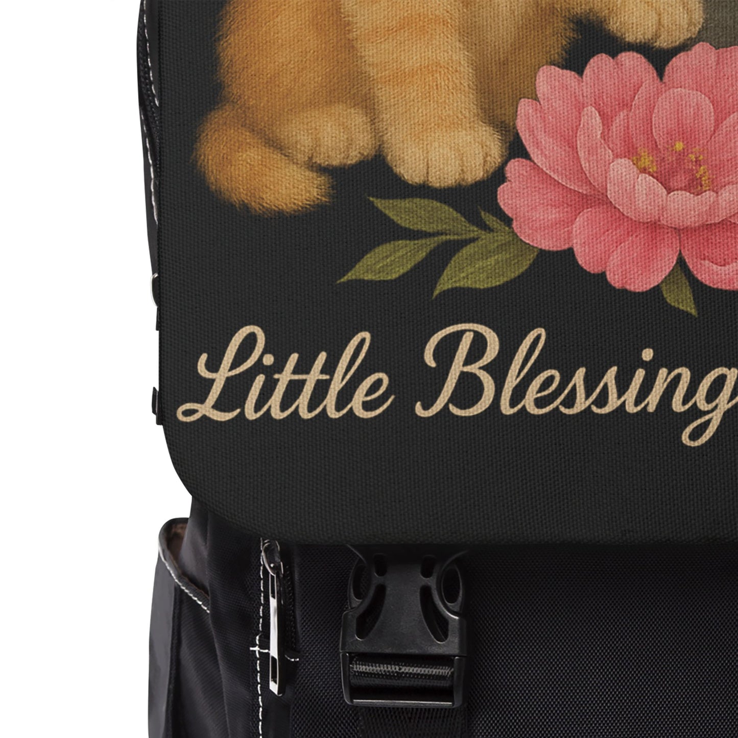 Charming Cat Shoulder Backpack, Cute Pet Lover Bag, Everyday Tote for Cat Owners, Gift for Cat Lovers, Floral Kitty Backpack
