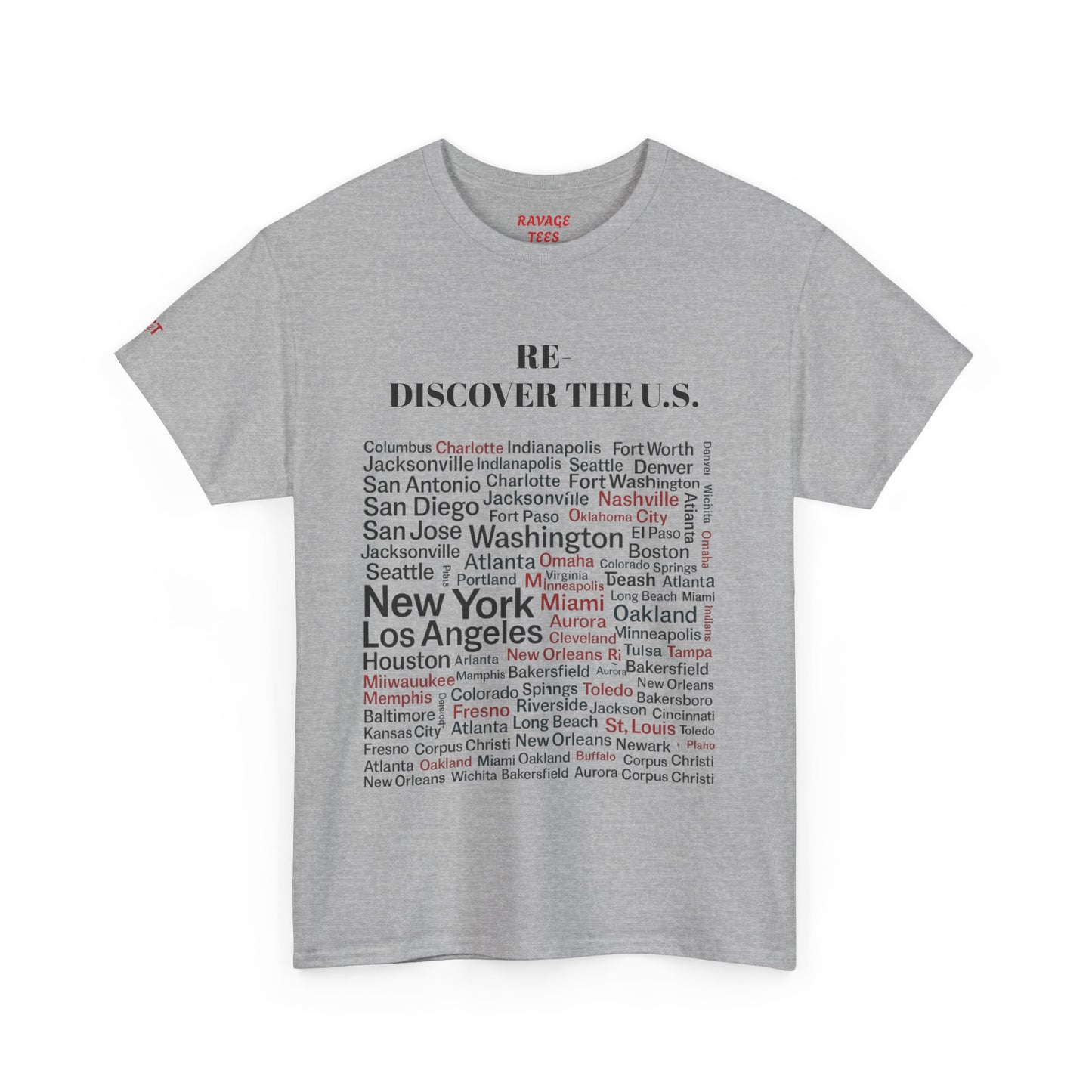 Re-Discover the U.S. Unisex Exploratory Travel T-Shirt, Adventure Tee, USA Discovery Shirt