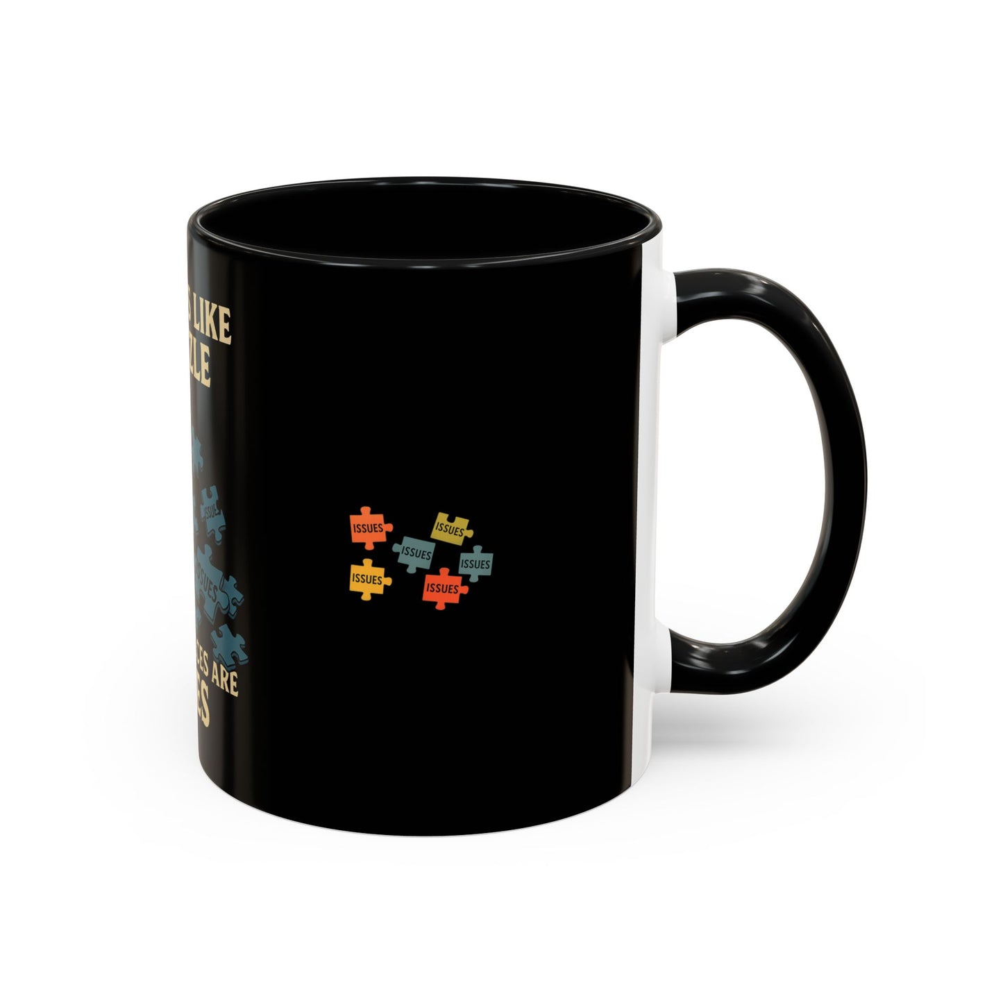 Puzzle-Themed Coffee Mug – "My Life Is Like A Puzzle" – Funny Gift for Coffee Lovers, Tea Drinkers