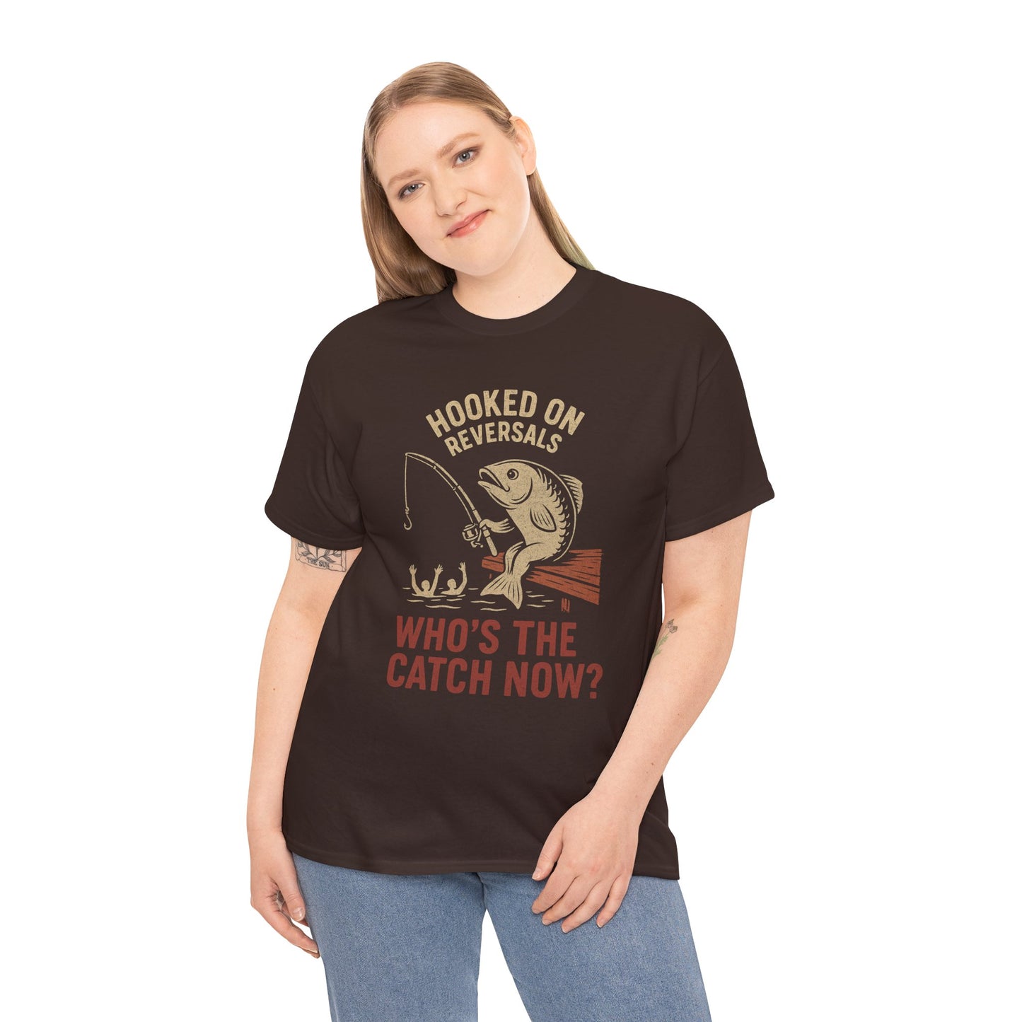Hooked on Reversals Fishing Tee - Unisex Cotton T-Shirt for Fishing Lovers, Great for Outdoors, Gift for Dad, Summer Apparel, Casual Wear