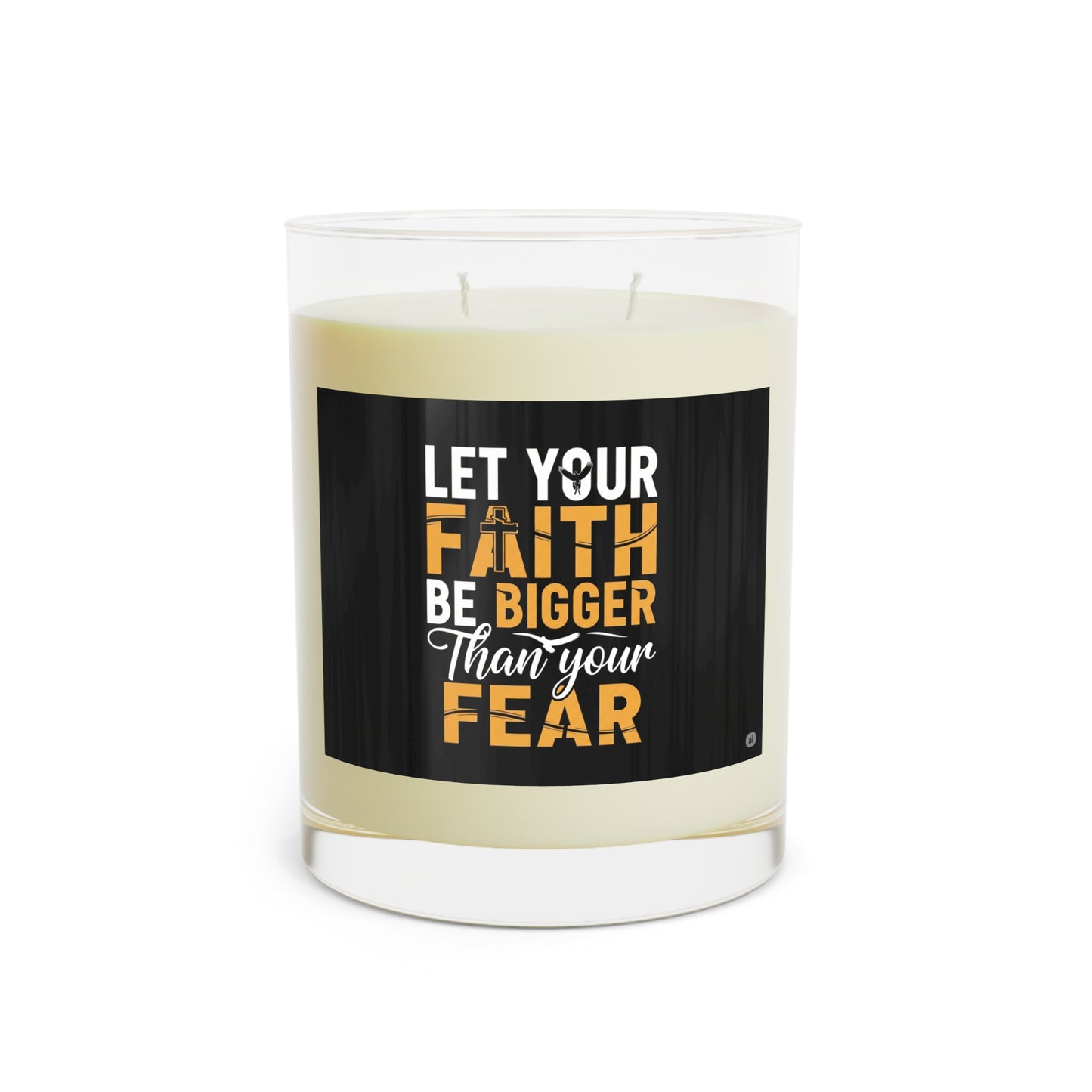 Faith-Inspired Scented Candle - Let Your Faith Be Bigger Than Your Fear, Spiritual Home Decor, Religious Gift, Inspirational Aroma