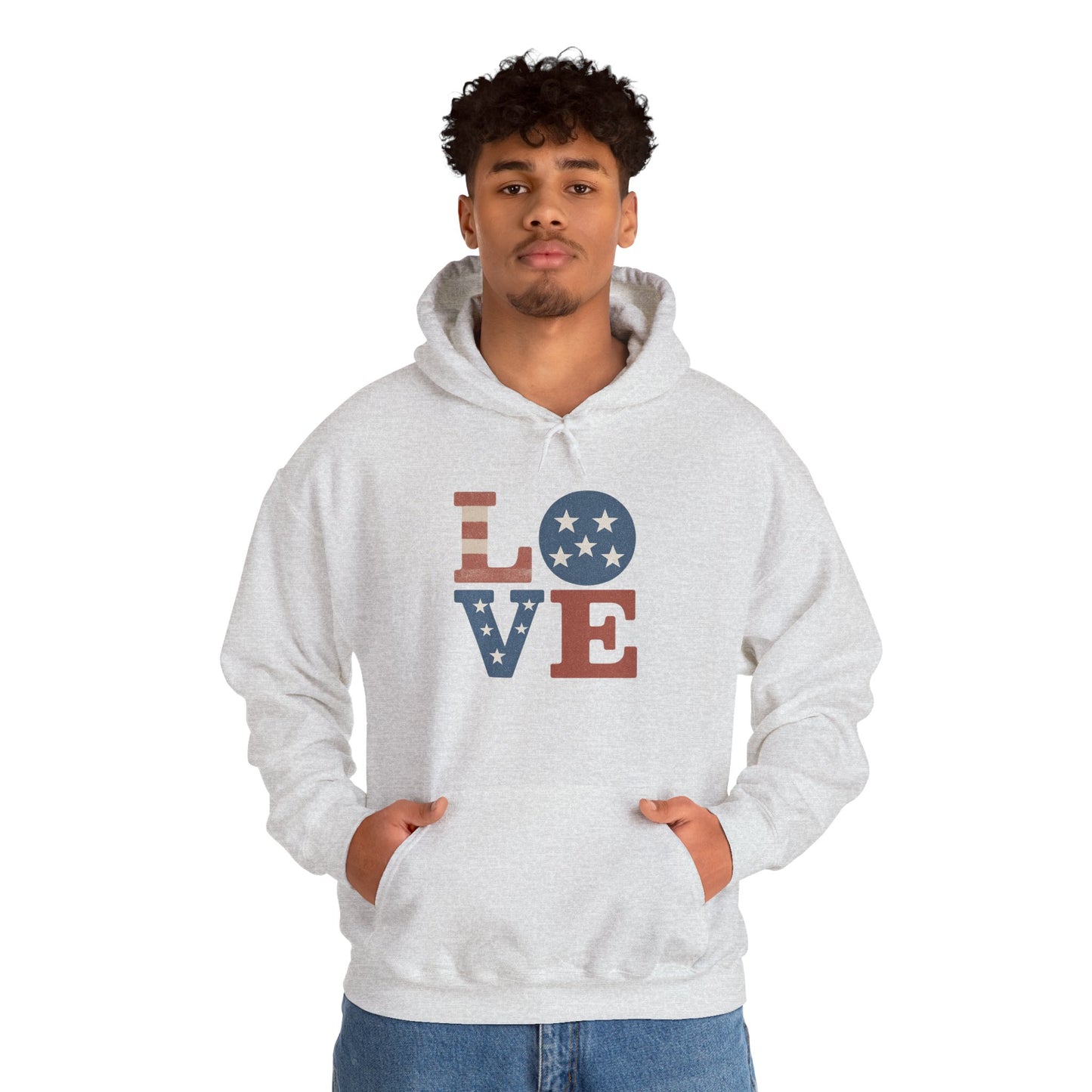 Unisex Hooded Sweatshirt with 'LOVE' Design - Cozy Gift for Friends, Valentine's Day, Casual Wear, Relaxation, Everyday Use