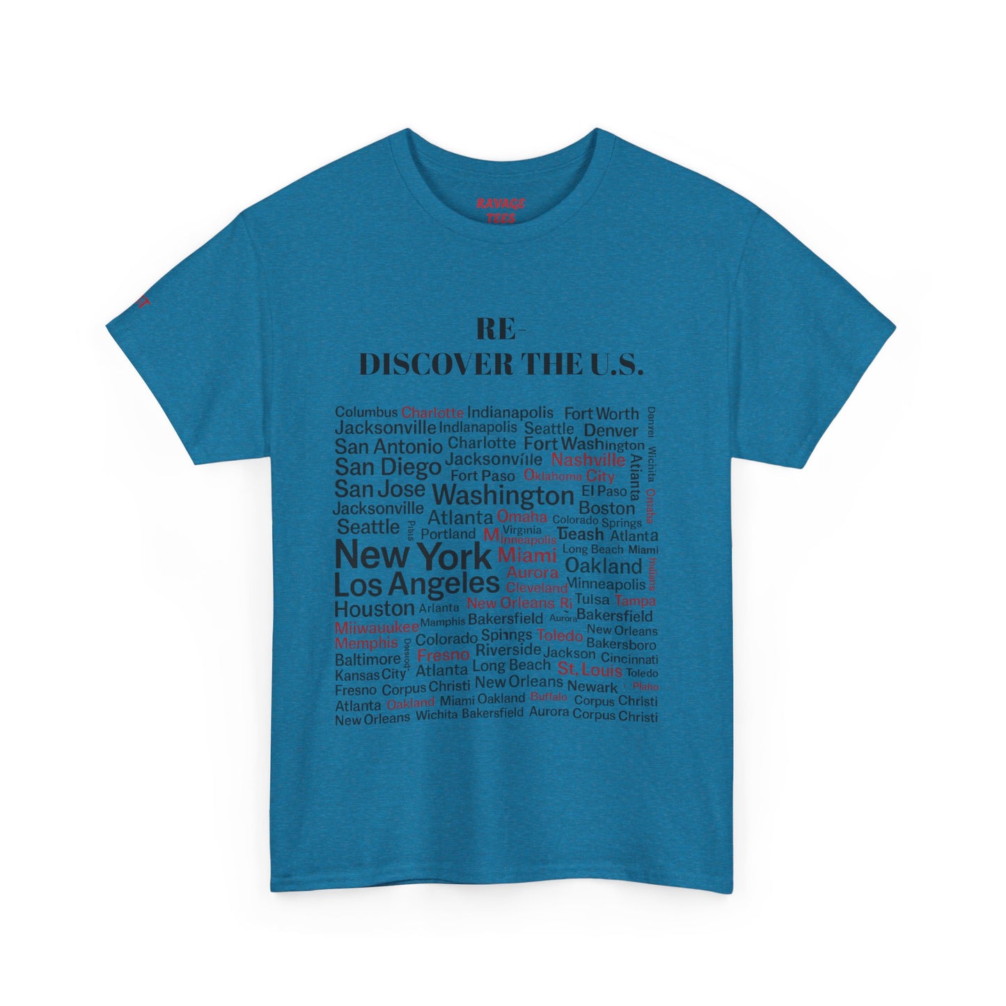 Re-Discover the U.S. Unisex Exploratory Travel T-Shirt, Adventure Tee, USA Discovery Shirt