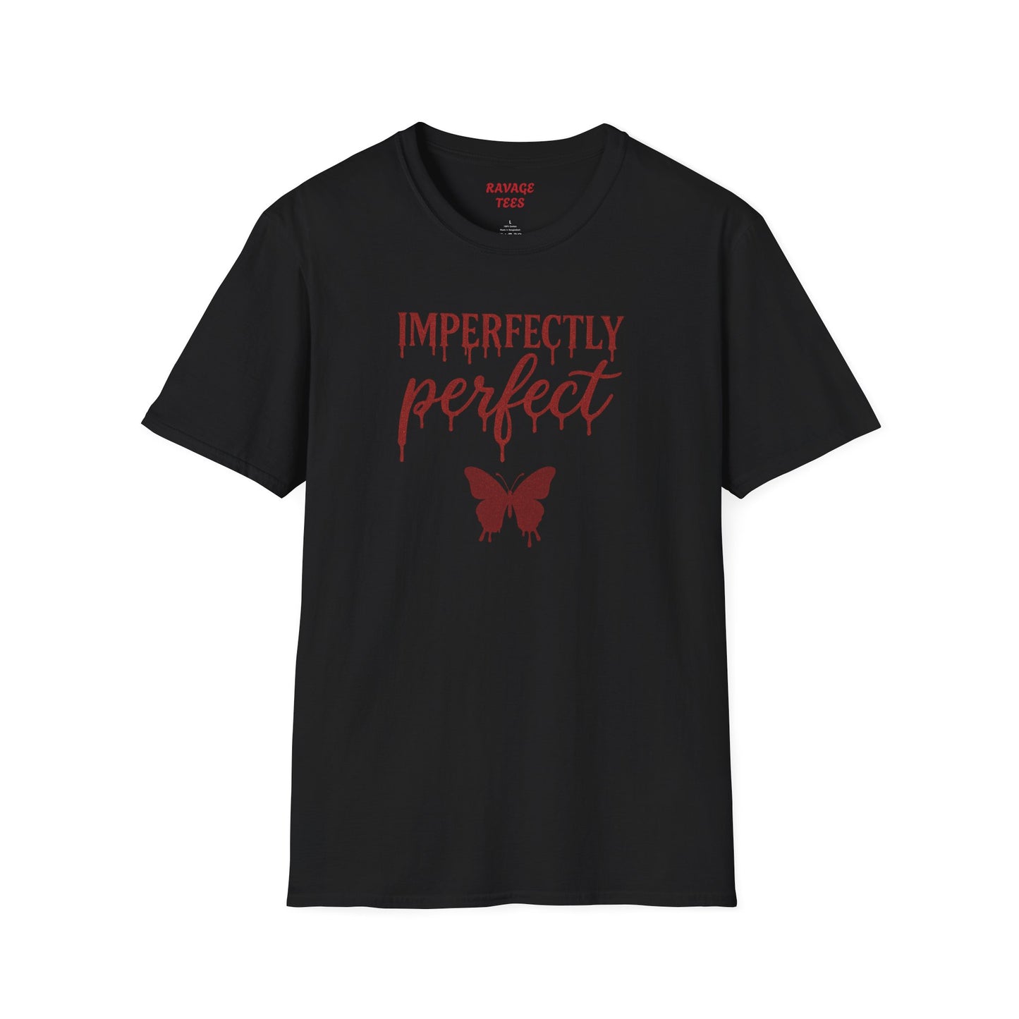 Imperfectly Perfect Unisex T-Shirt, Inspirational Tee, Gift for Her, Casual Wear, Butterfly Design, Everyday Comfort