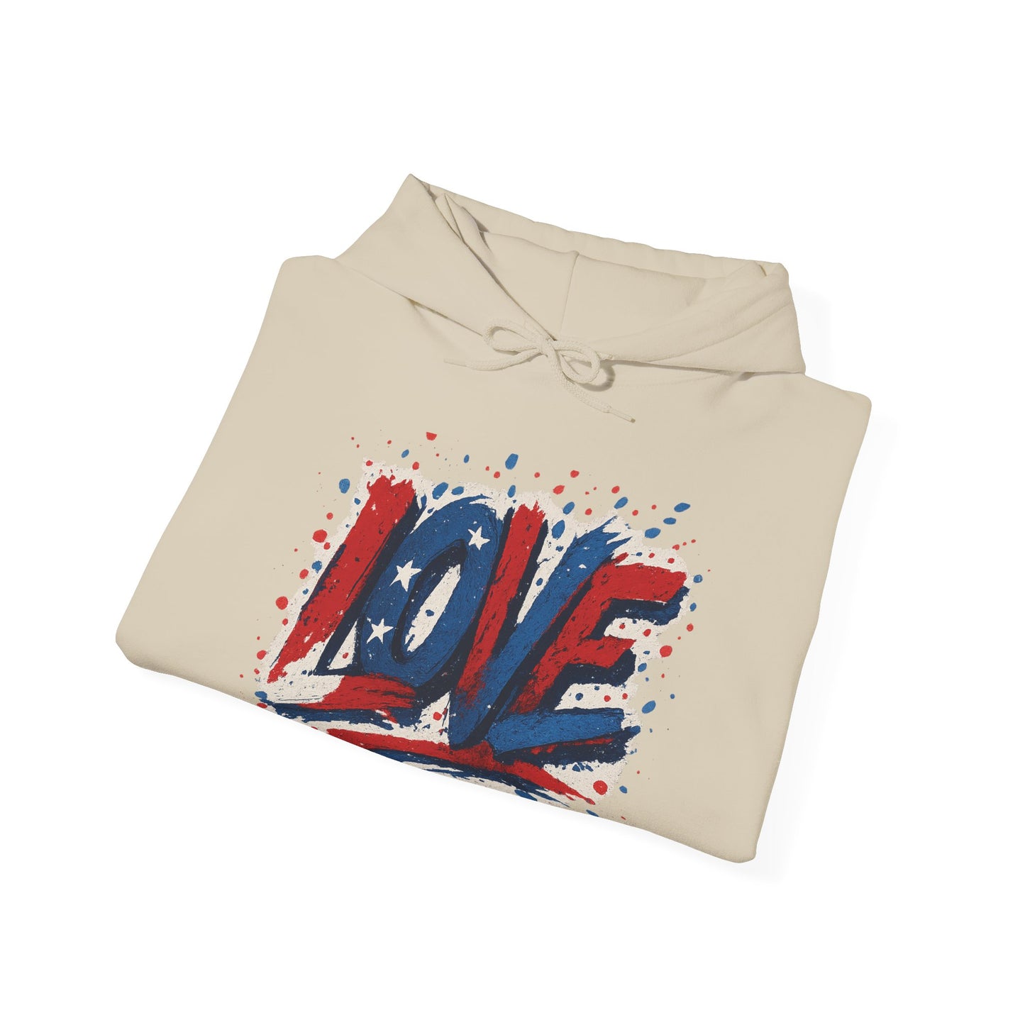 Unisex Hooded Sweatshirt with 'LOVE' Design - Cozy Gift for Friends, Valentine's Day, Casual Wear, Relaxation, Everyday Use
