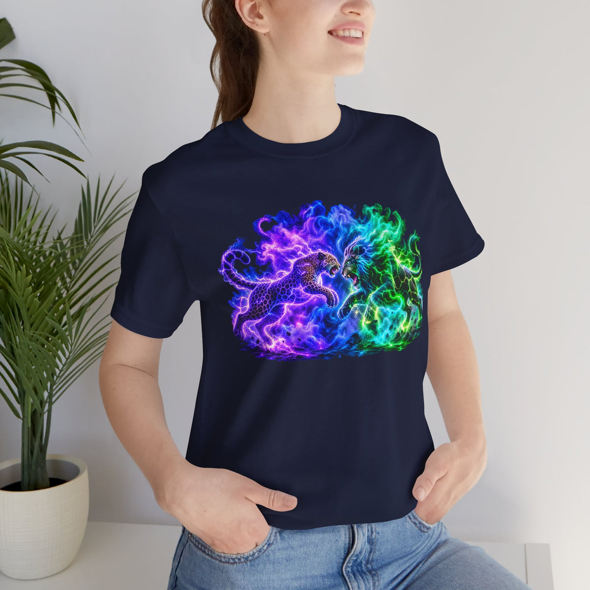 Neon Nebula Predator Clash Graphic Tee