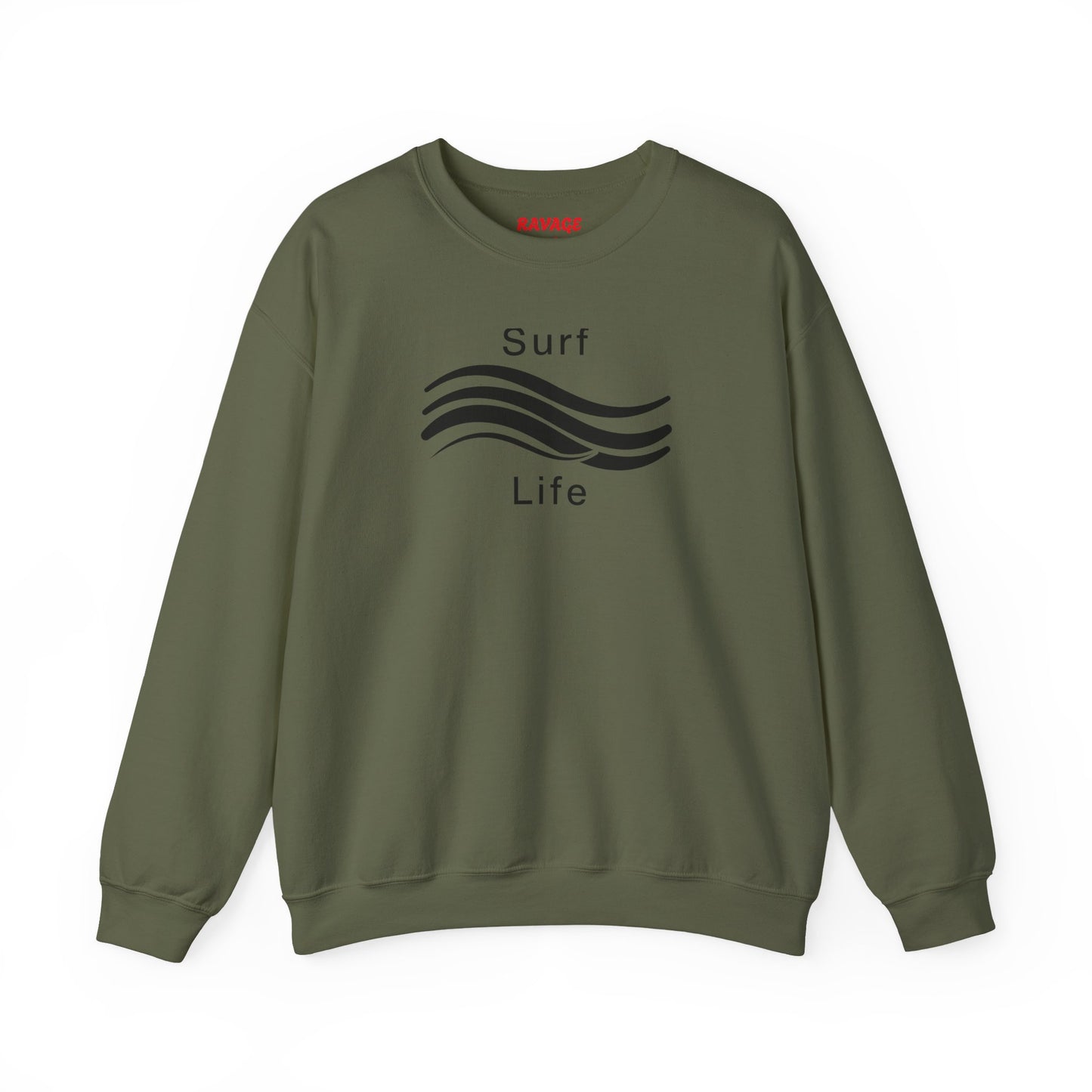 Surf Life Unisex Crewneck Sweatshirt | Beach Vibes, California Style, Perfect for Surfers