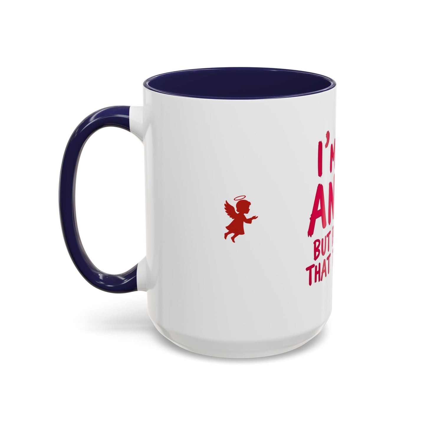 Humorous Accent Coffee Mug - Perfect Gift for Friends, Playful Coffee Lovers, Angel-Themed Decor, Birthday Present, Funny Quote Mugs