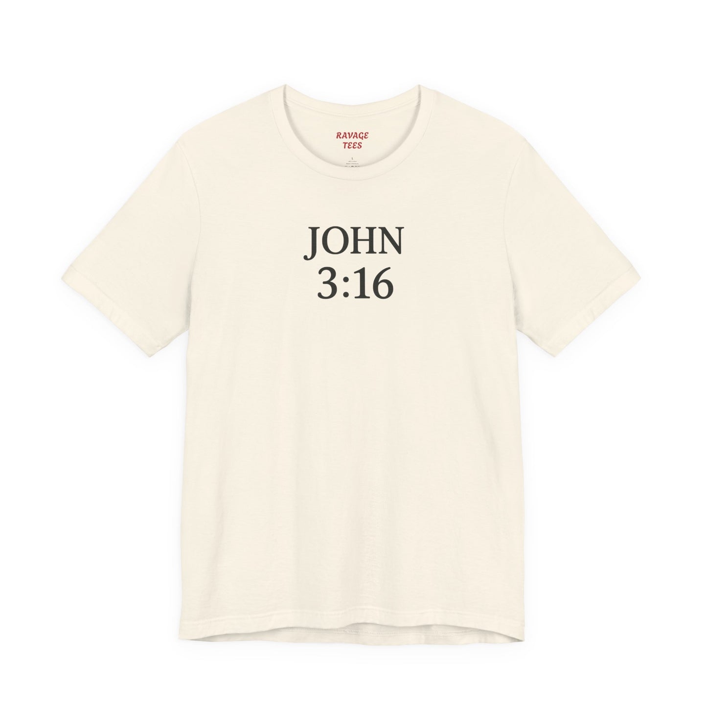 **JOHN 3:16 Faith-Inspired Unisex Tee – Christian Scripture T-Shirt, Religious Apparel, Inspirational Gift, Bible Verse Faith Shirt**