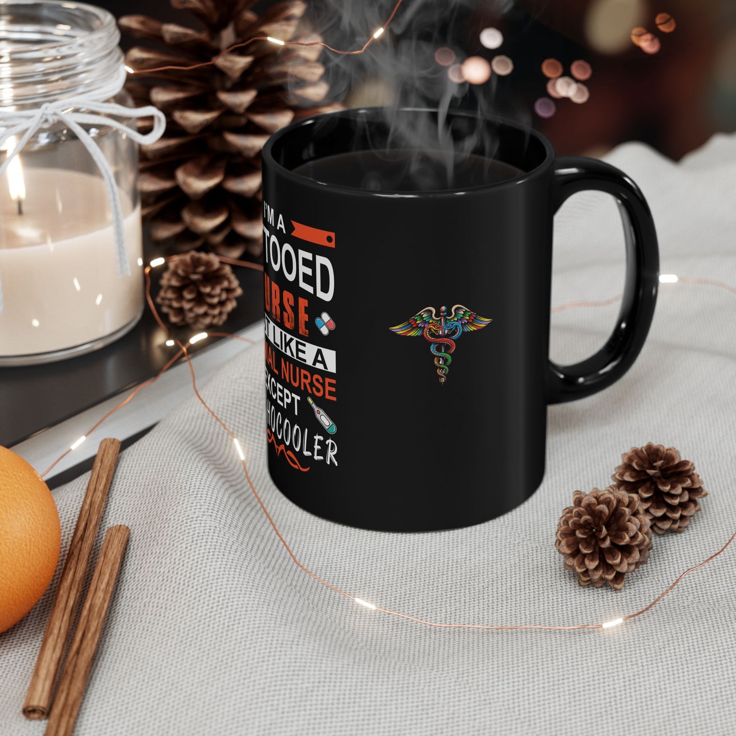 Tattooed Nurse Mug - Fun Gift for Healthcare Professionals, Coffee Lover