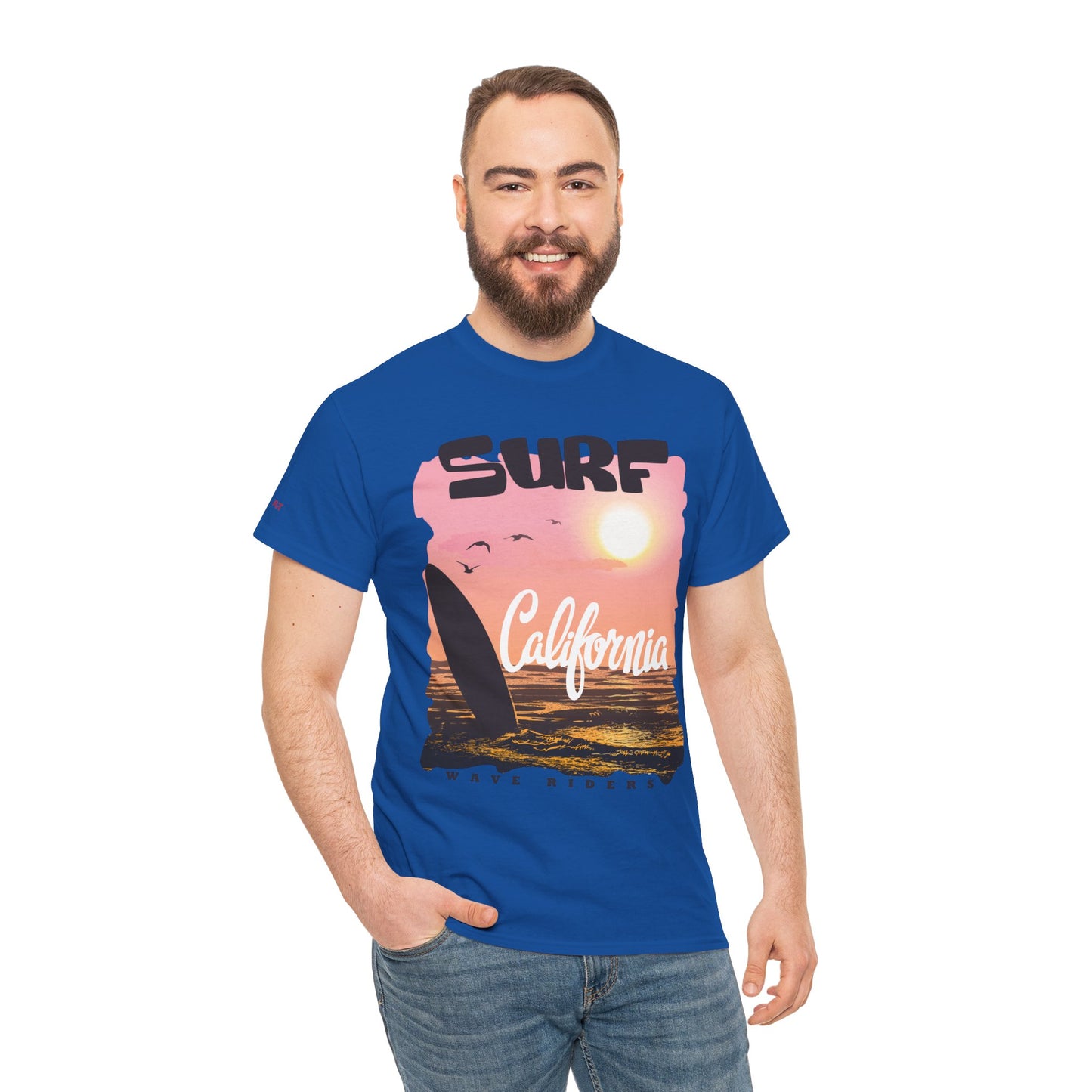 Surf California Suns Unisex Heavy Cotton Teet T-Shirt | Wave Riders Graphic Tee | Ravage Tees Beach & Surf Collection
