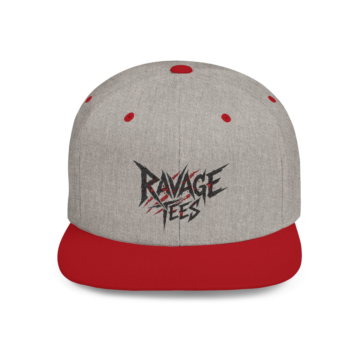 Ravage Tees Edgy Graphic Snapback Cap, Streetwear Hat, Trendy Flat Bill, Casual Outfit Accessory, Unique Gift for Music Lovers