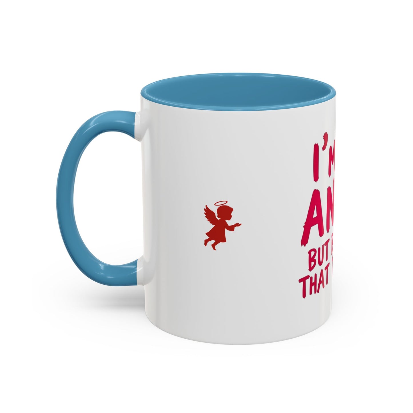 Humorous Accent Coffee Mug - Perfect Gift for Friends, Playful Coffee Lovers, Angel-Themed Decor, Birthday Present, Funny Quote Mugs
