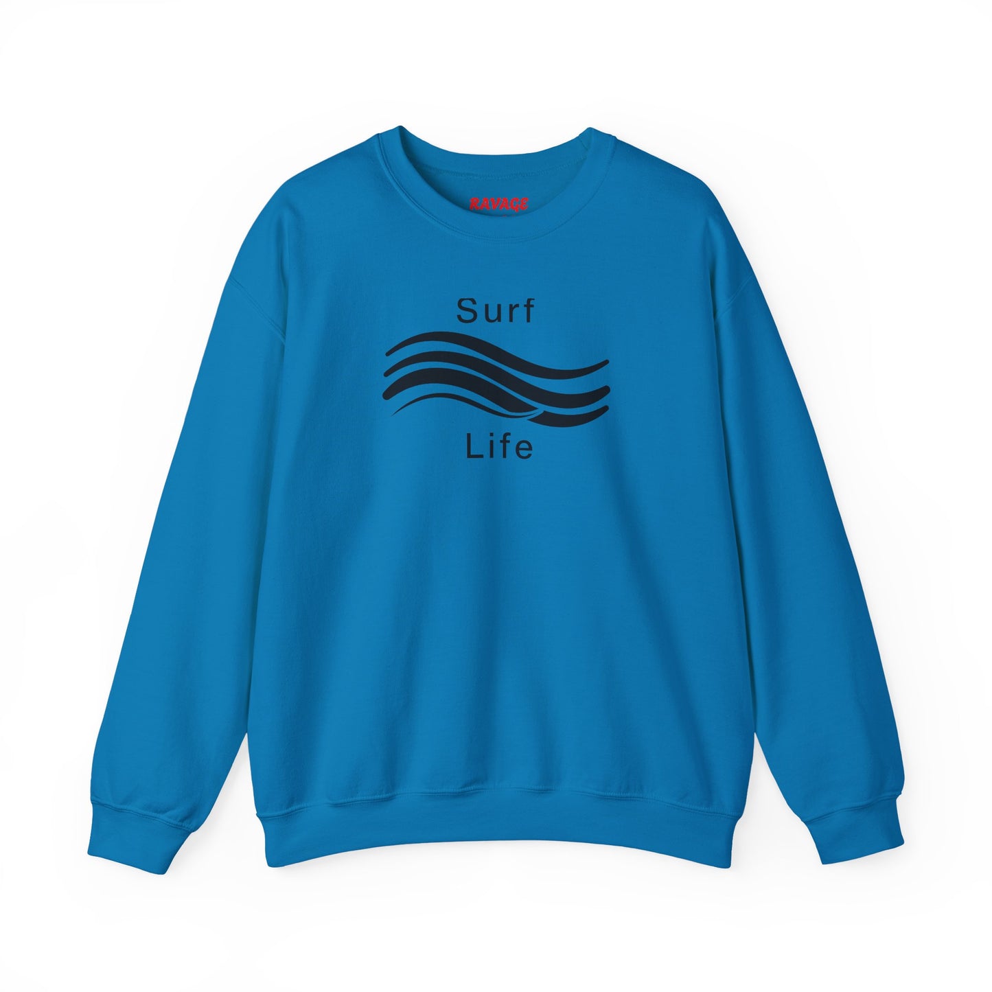 Surf Life Unisex Crewneck Sweatshirt | Beach Vibes, California Style, Perfect for Surfers