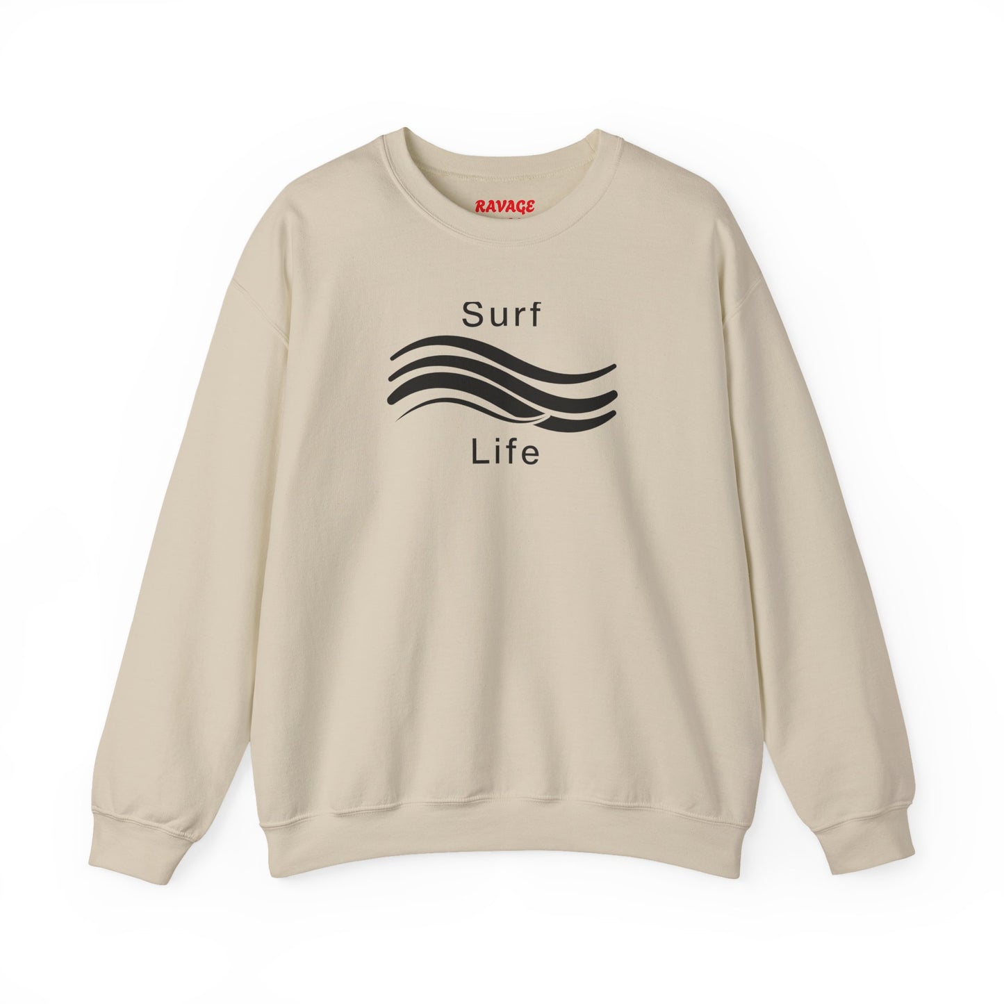 Surf Life Unisex Crewneck Sweatshirt | Beach Vibes, California Style, Perfect for Surfers