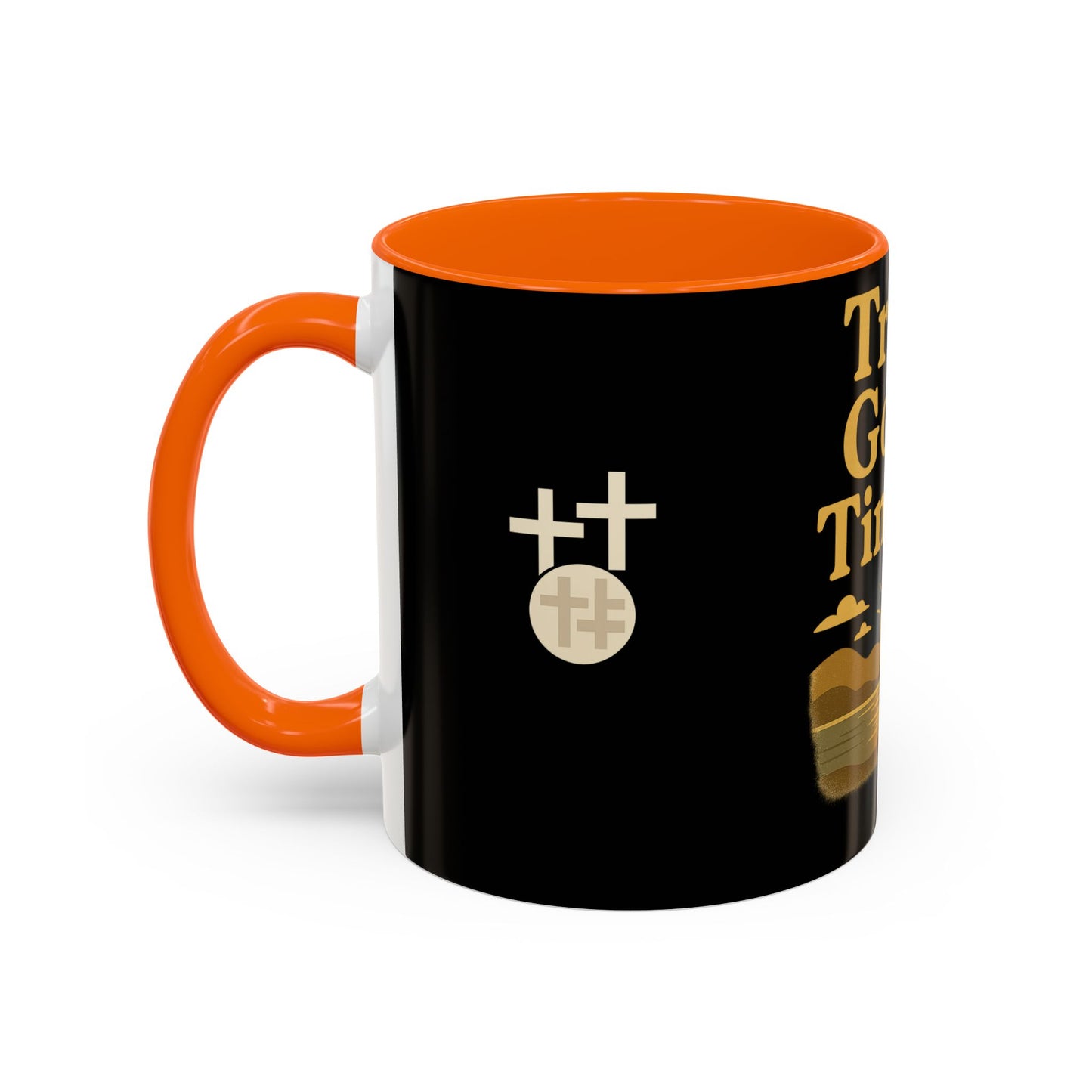 Trust God's Timing Christian Coffee Mug – Inspirational Accent Cup (11oz & 15oz), Faith-Based Gift for Coffee & Tea Lovers