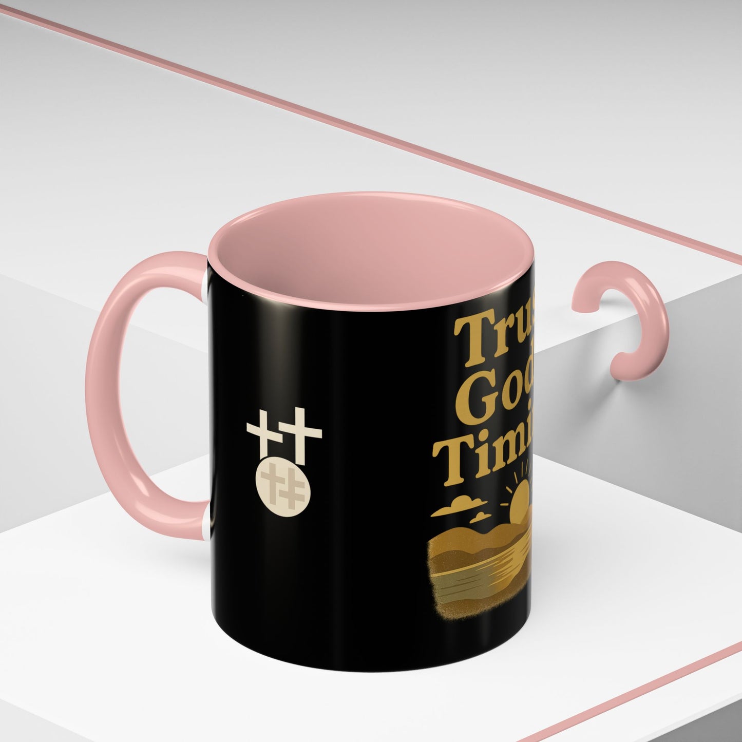 Trust God's Timing Christian Coffee Mug – Inspirational Accent Cup (11oz & 15oz), Faith-Based Gift for Coffee & Tea Lovers