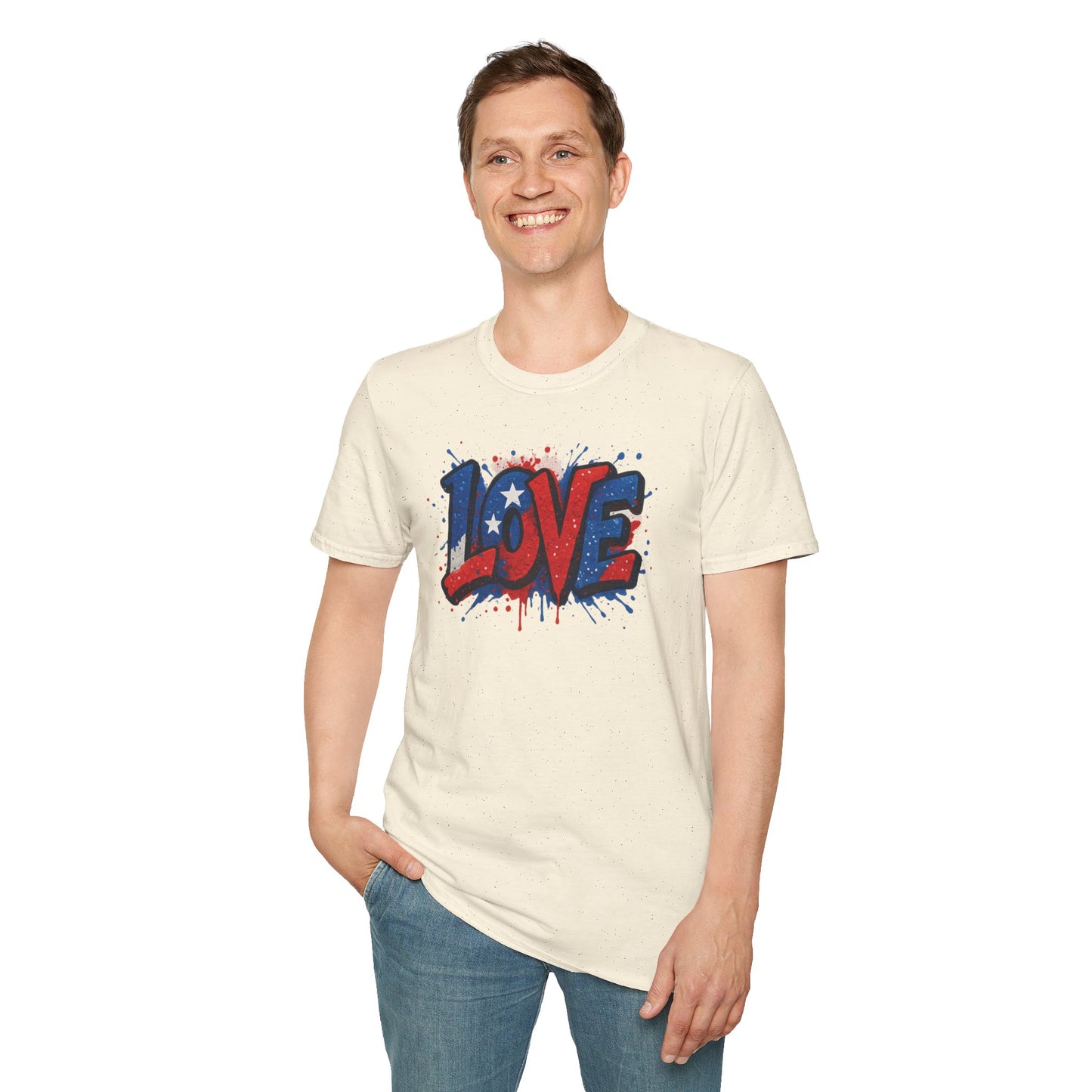 "Freedom & Love" Tee: Unisex 4th of July Graphic Shirt Gift