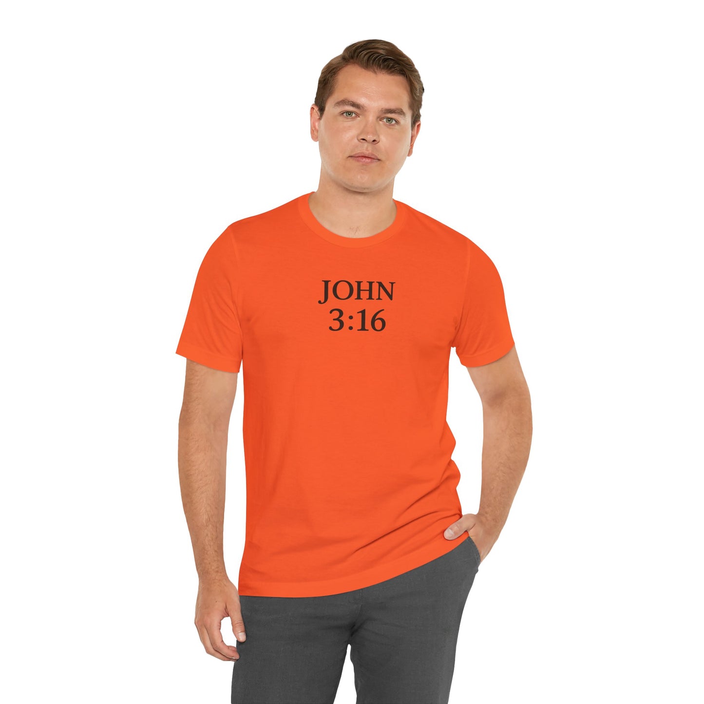 **JOHN 3:16 Faith-Inspired Unisex Tee – Christian Scripture T-Shirt, Religious Apparel, Inspirational Gift, Bible Verse Faith Shirt**