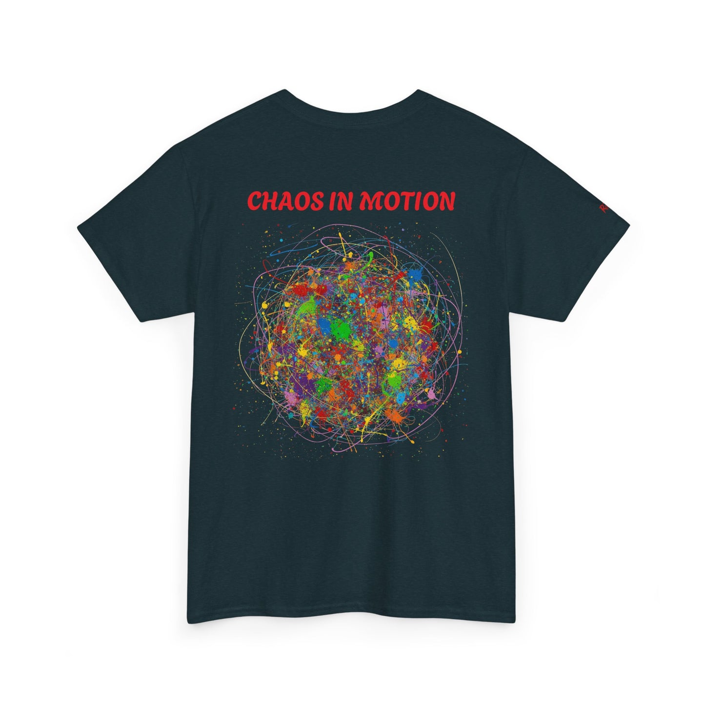 Dynamic Chaos Graphic Tee - Unisex Heavy Cotton T-Shirt, Casual Style