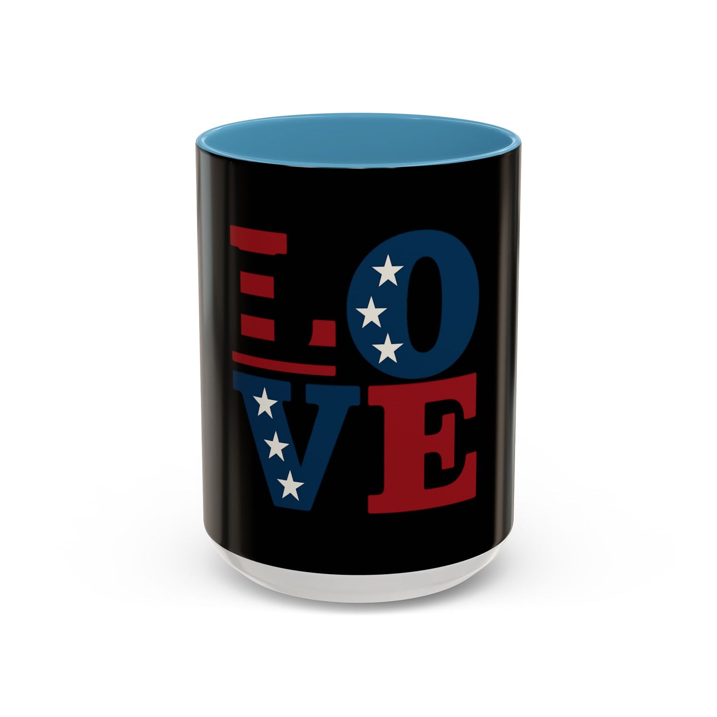 Patriotic Love Coffee Mug | 11 & 15oz Ceramic Cup | Perfect for Independence Day, Valentine's Day, and Everyday Use