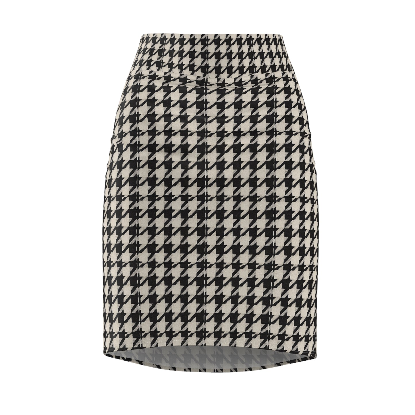 Chic Houndstooth Pencil Skirt, Women's Fashion, Office Wear, Casual Outfit, Stylish Midi Skirt, Perfect for All Occasions