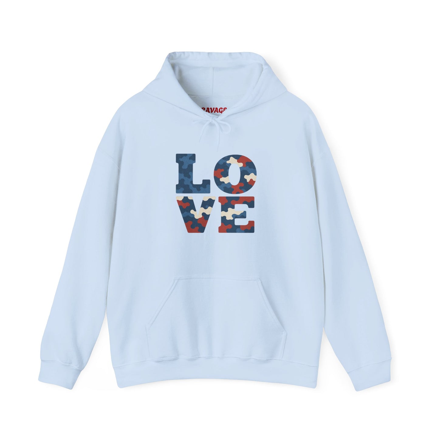 Unisex Hooded Sweatshirt with 'LOVE' Design - Cozy Gift for Friends, Valentine's Day, Casual Wear, Relaxation, Everyday Use