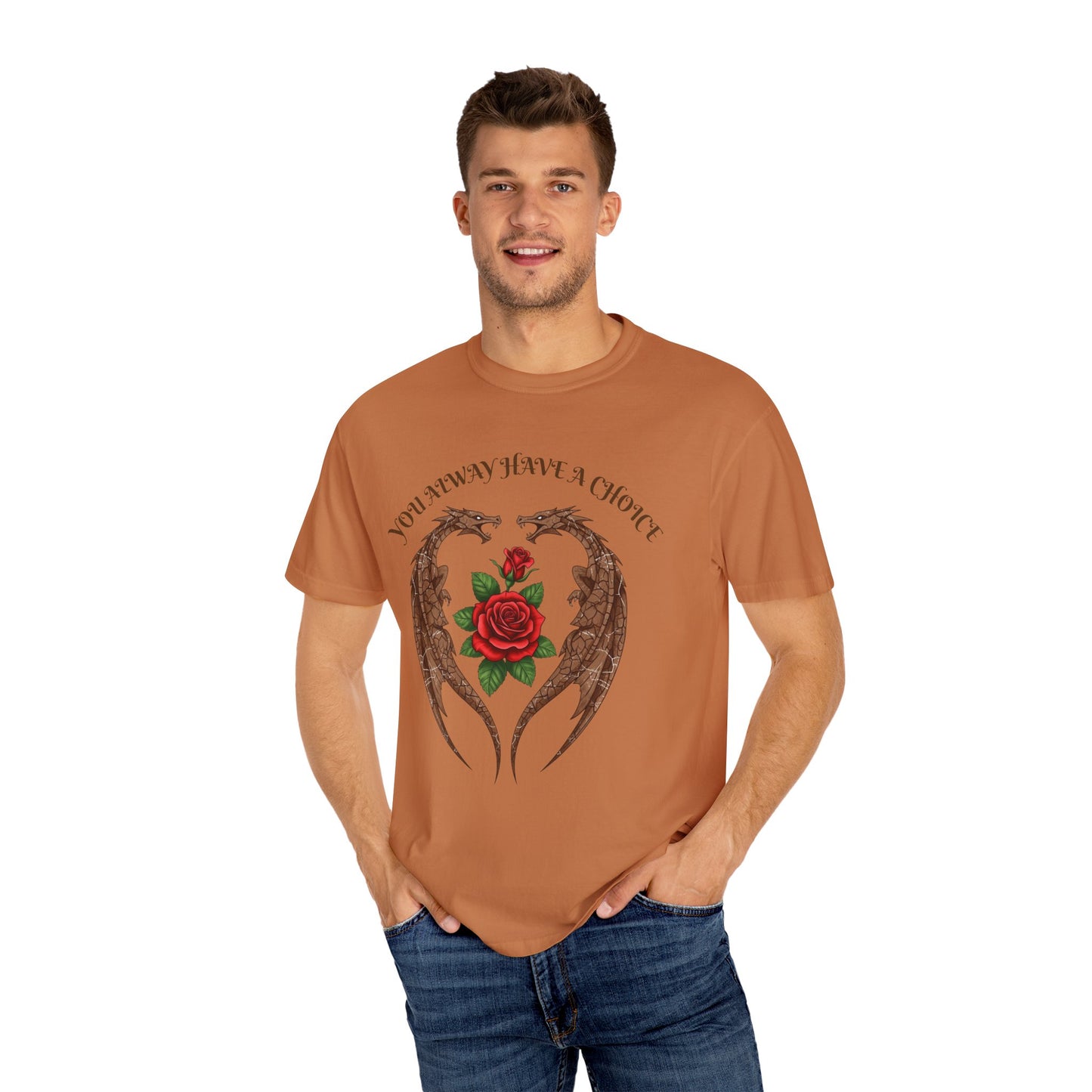 Dragon-Inspired Choice T-Shirt | Unisex Garment-Dyed Tee, Gift for Fantasy Lovers