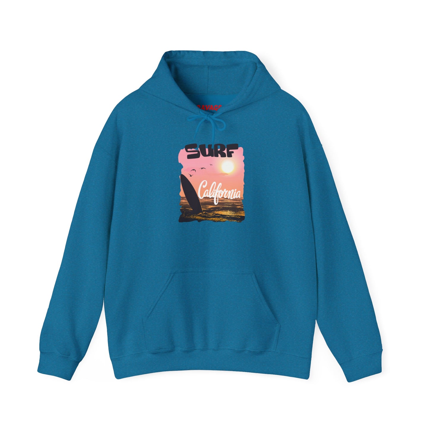 Surf California Hoodie – Relaxed Vibe for Beach Lovers, Perfect for Summer, Gift for Surfers, Comfortable Surfing Apparel, Unisex Sweatshirt