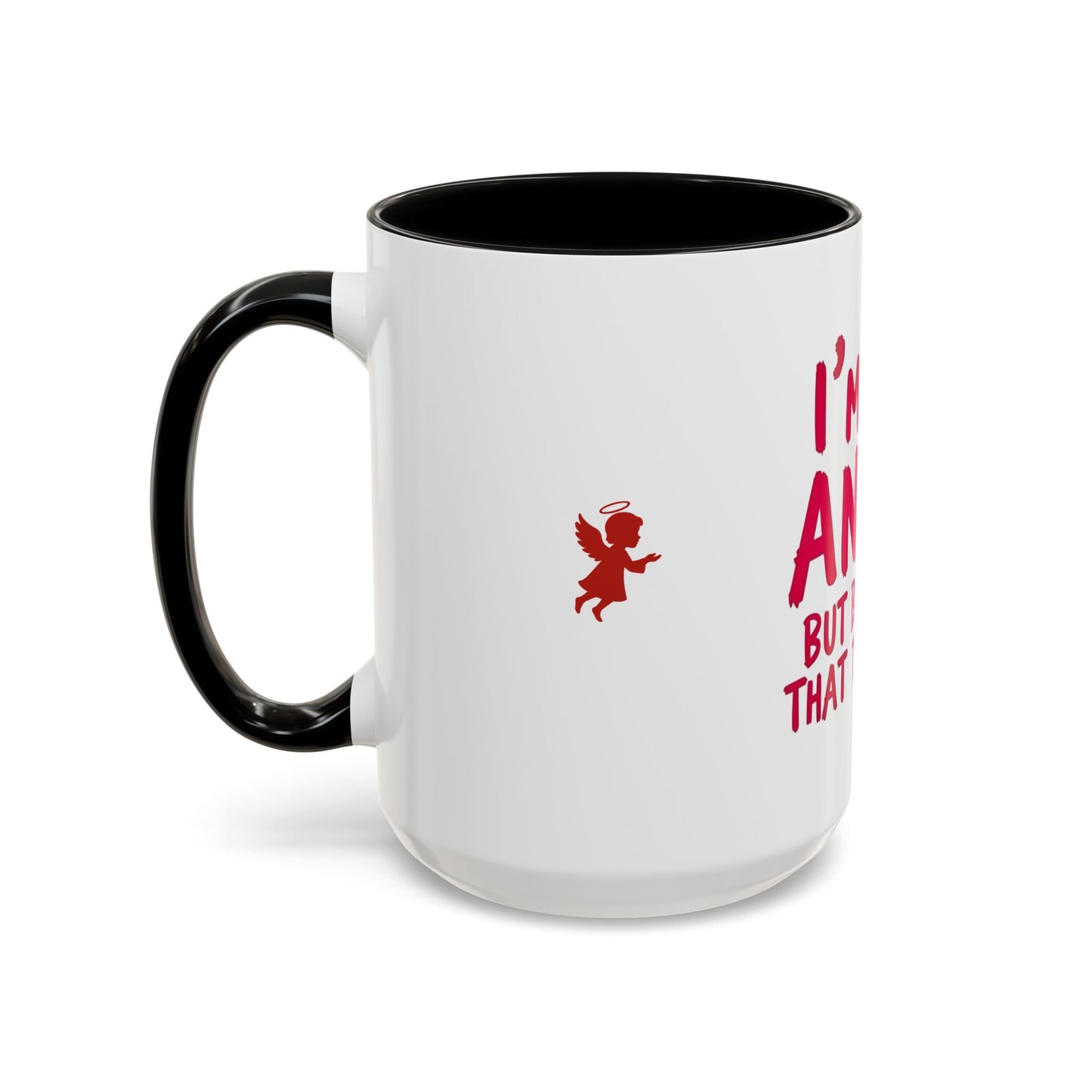 Humorous Accent Coffee Mug - Perfect Gift for Friends, Playful Coffee Lovers, Angel-Themed Decor, Birthday Present, Funny Quote Mugs