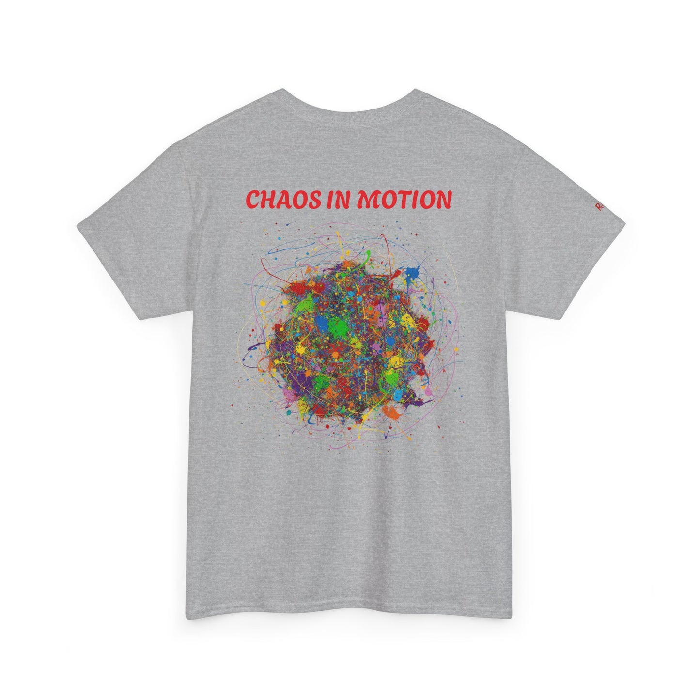 Dynamic Chaos Graphic Tee - Unisex Heavy Cotton T-Shirt, Casual Style
