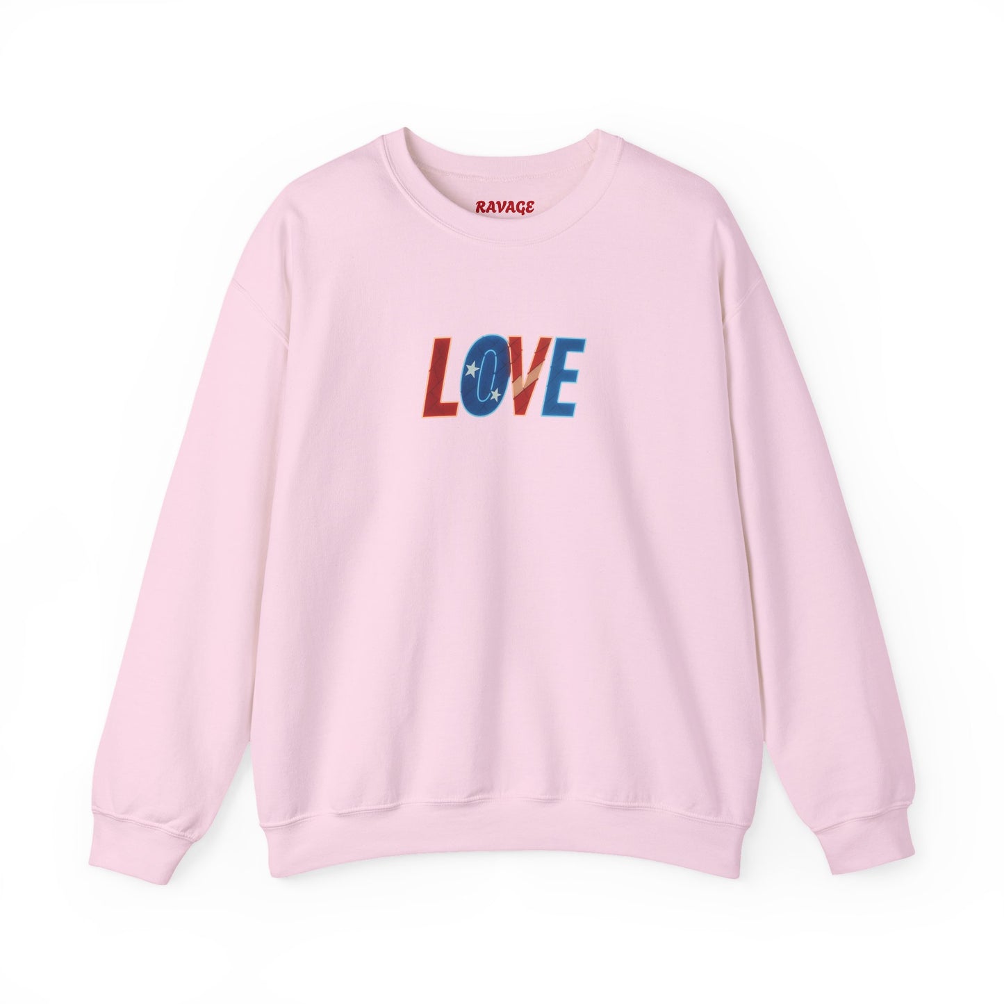Patriotic Love Sweatshirt | Unisex Crewneck, Cozy Top for Celebrations, Gifts, Independence Day, Casual Style, Everyday Comfort