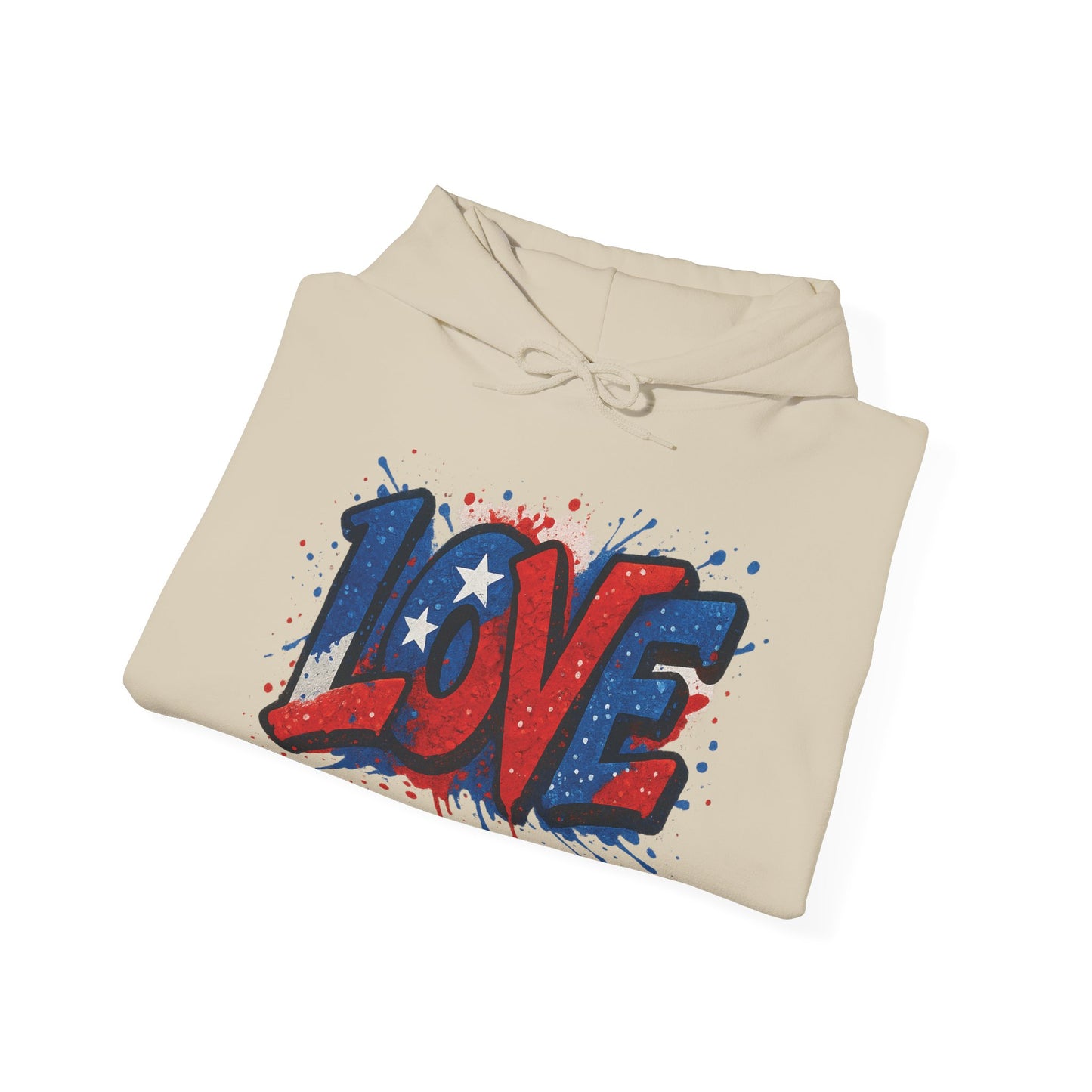 Unisex Hooded Sweatshirt with 'LOVE' Design - Cozy Gift for Friends, Valentine's Day, Casual Wear, Relaxation, Everyday Use