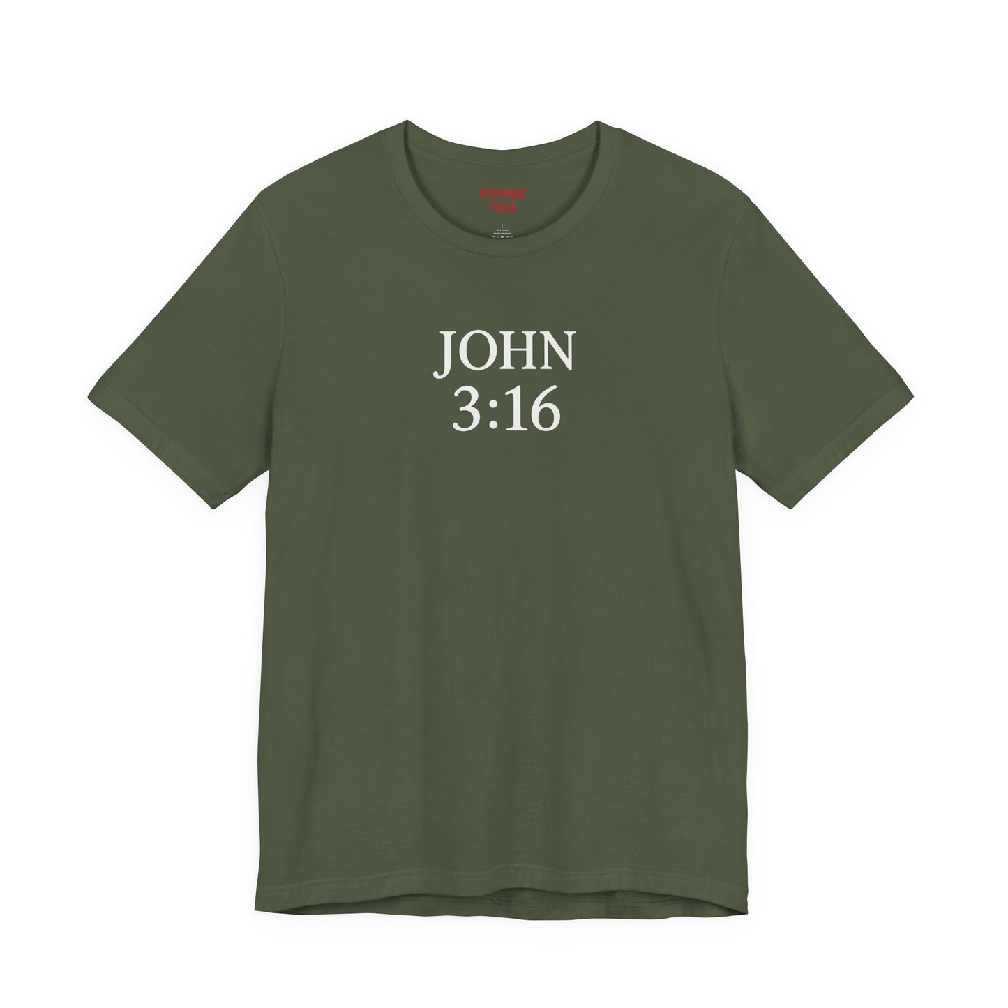 **JOHN 3:16 Faith-Inspired Unisex Tee – Christian Scripture T-Shirt, Religious Apparel, Inspirational Gift, Bible Verse Faith Shirt**